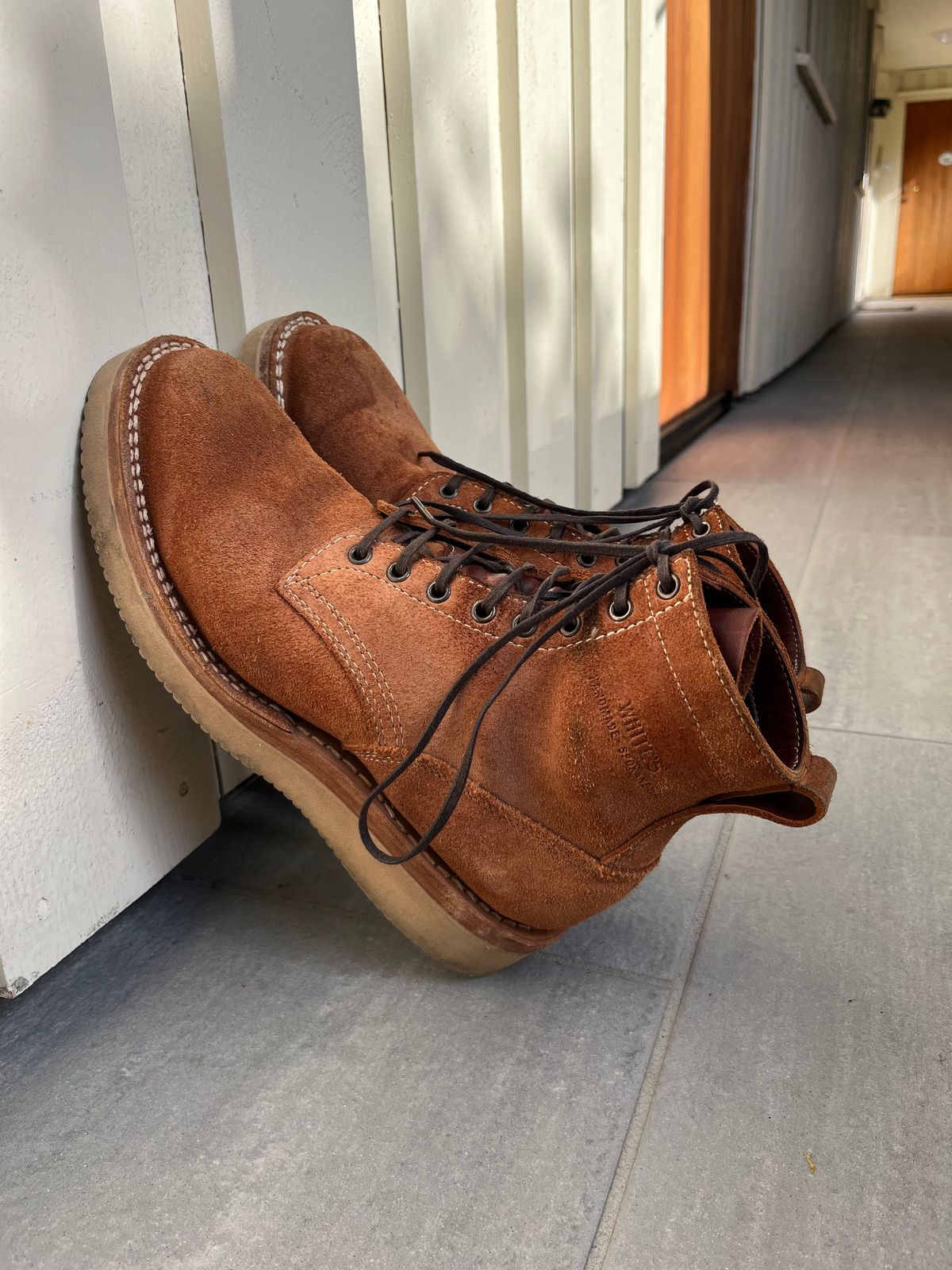 Photo by mr_spud on July 14, 2025 of the White's C350-CS in Seidel Red Dog Oil Tan Roughout.
