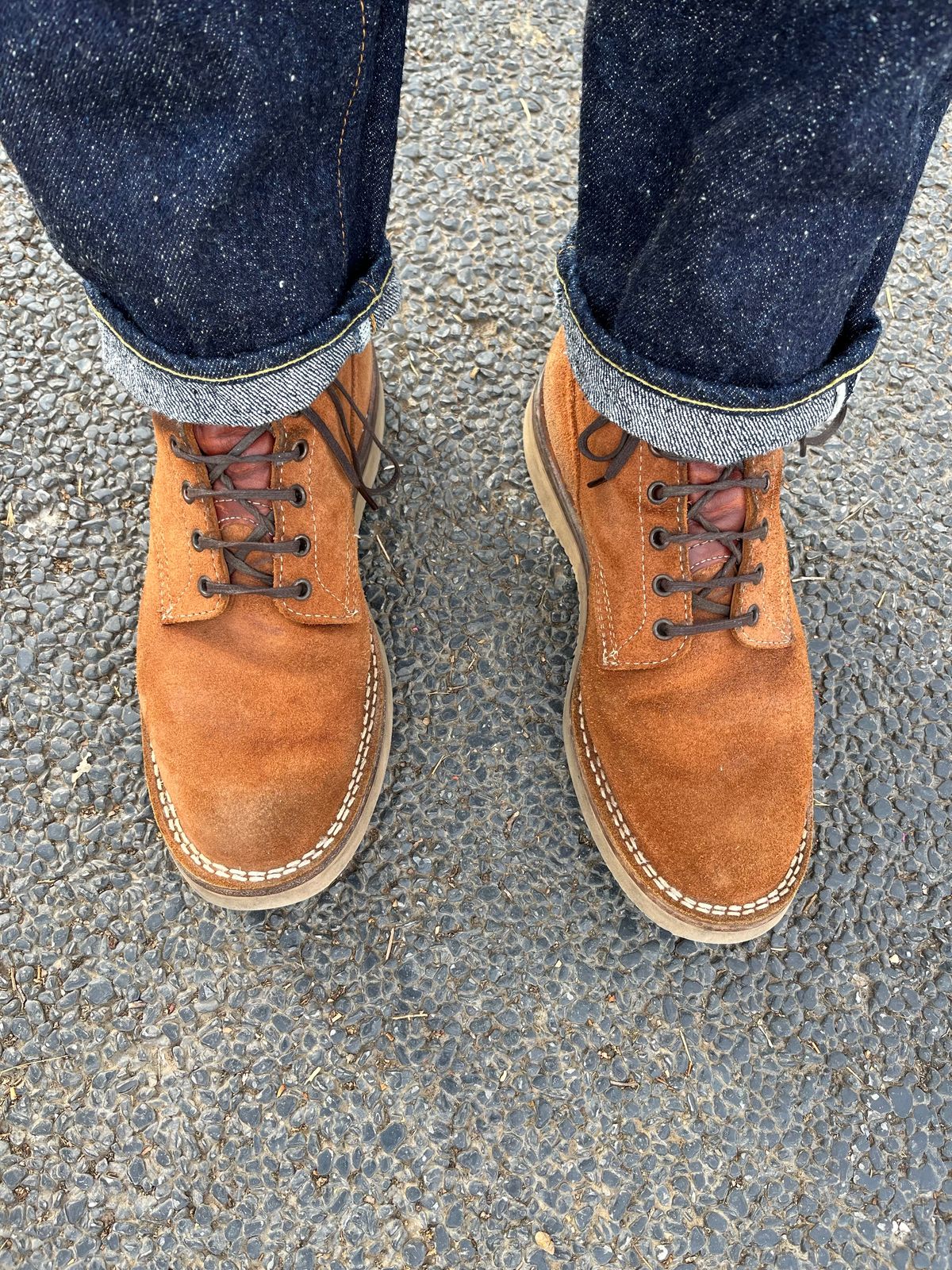 Photo by mr_spud on December 16, 2025 of the White's C350-CS in Seidel Red Dog Oil Tan Roughout.