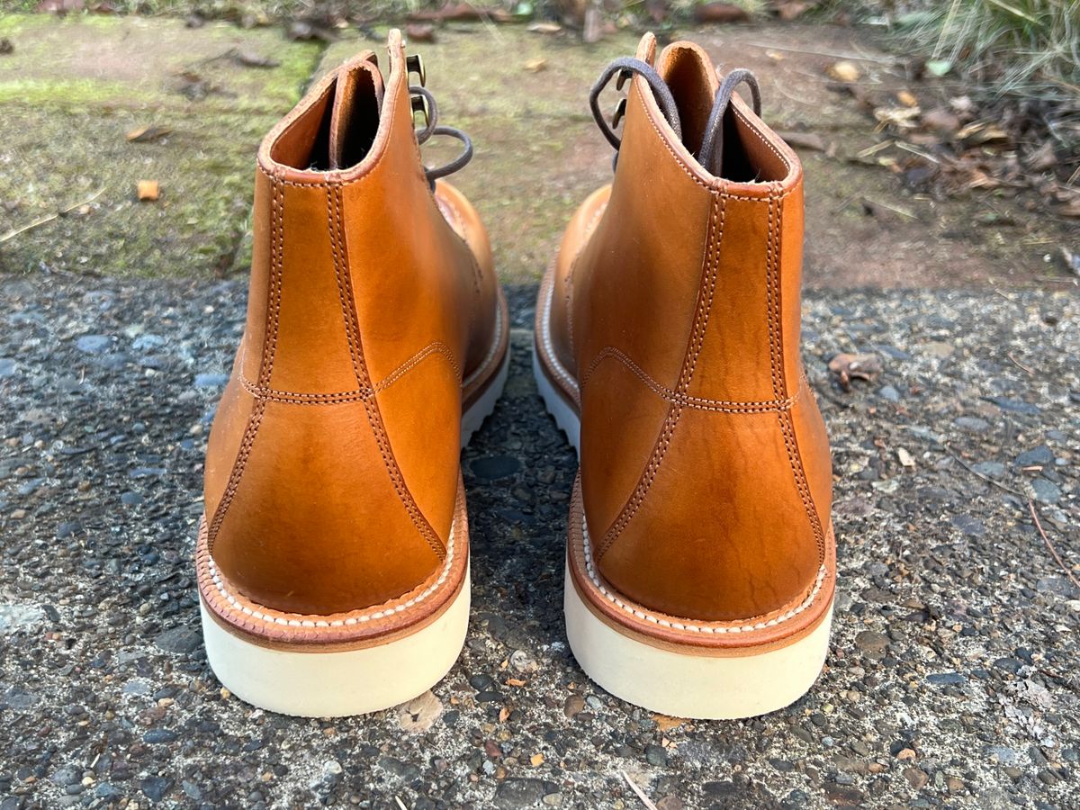 Photo by artvandelay on October 3, 2023 of the Grant Stone Brass Boot in Badalassi Carlo Saddle Tan Minerva.