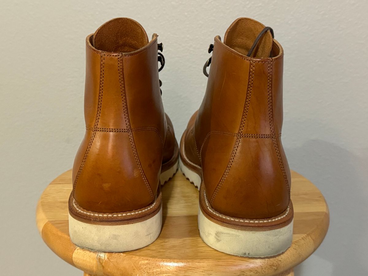 Photo by artvandelay on November 6, 2023 of the Grant Stone Brass Boot in Badalassi Carlo Saddle Tan Minerva.