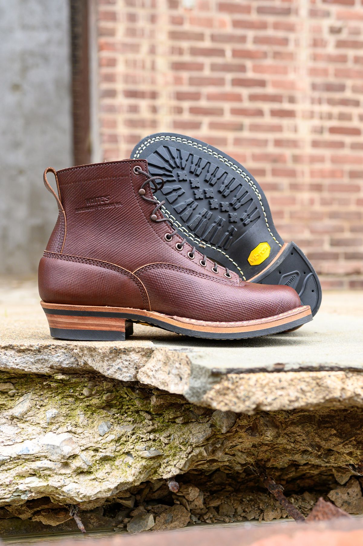 Photo by CarmineJackLeather on September 29, 2022 of the White's 350 Cutter in J&FJ Baker Brown Russian Calf.