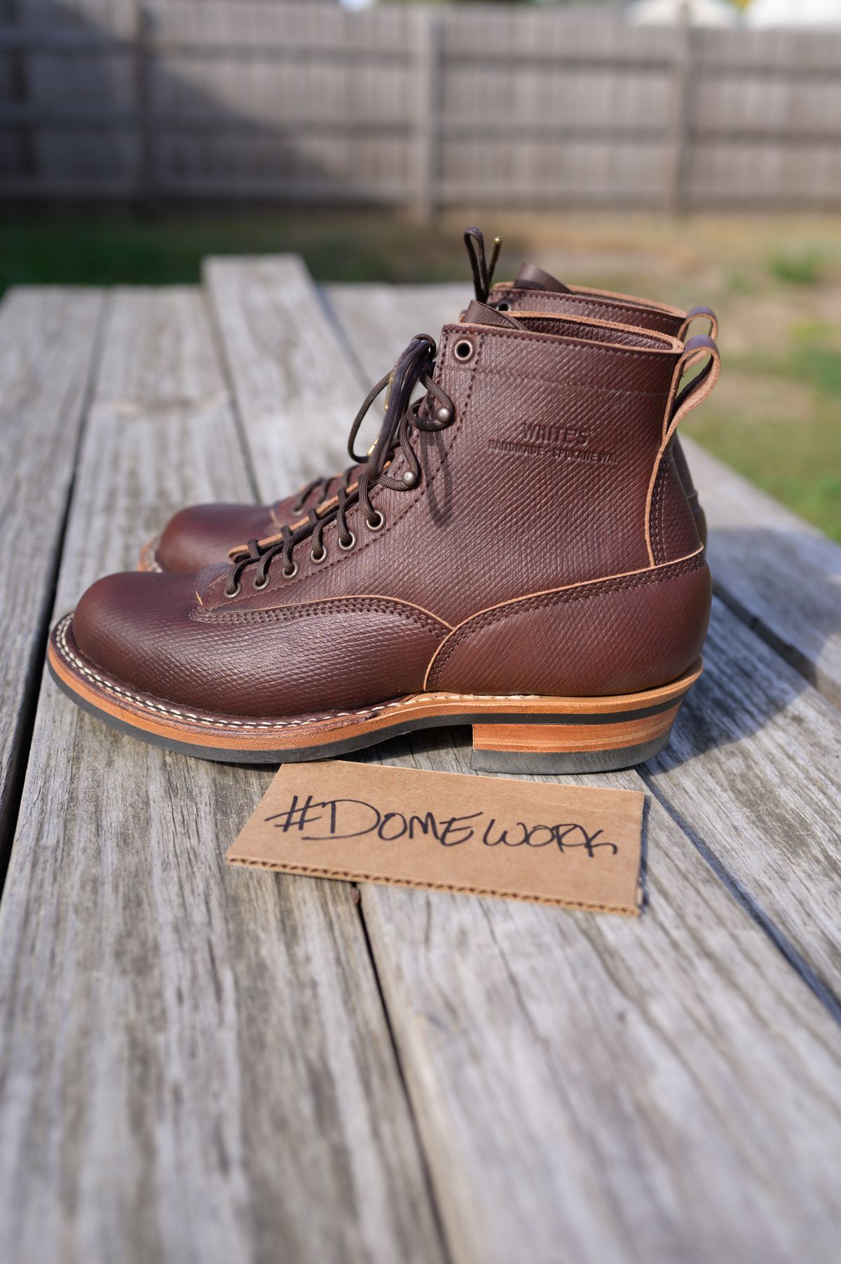Photo by CarmineJackLeather on October 2, 2022 of the White's 350 Cutter in J&FJ Baker Brown Russian Calf.