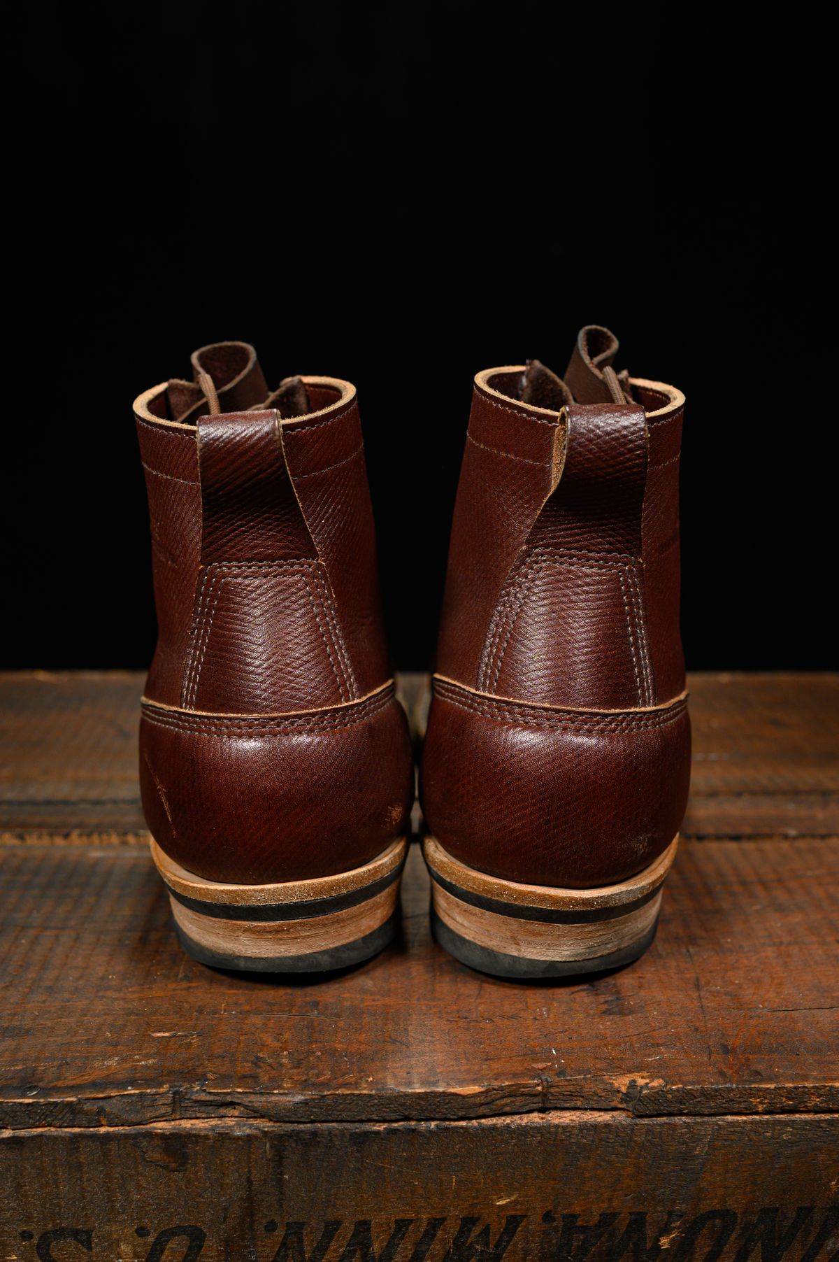 Photo by CarmineJackLeather on February 5, 2023 of the White's 350 Cutter in J&FJ Baker Brown Russian Calf.