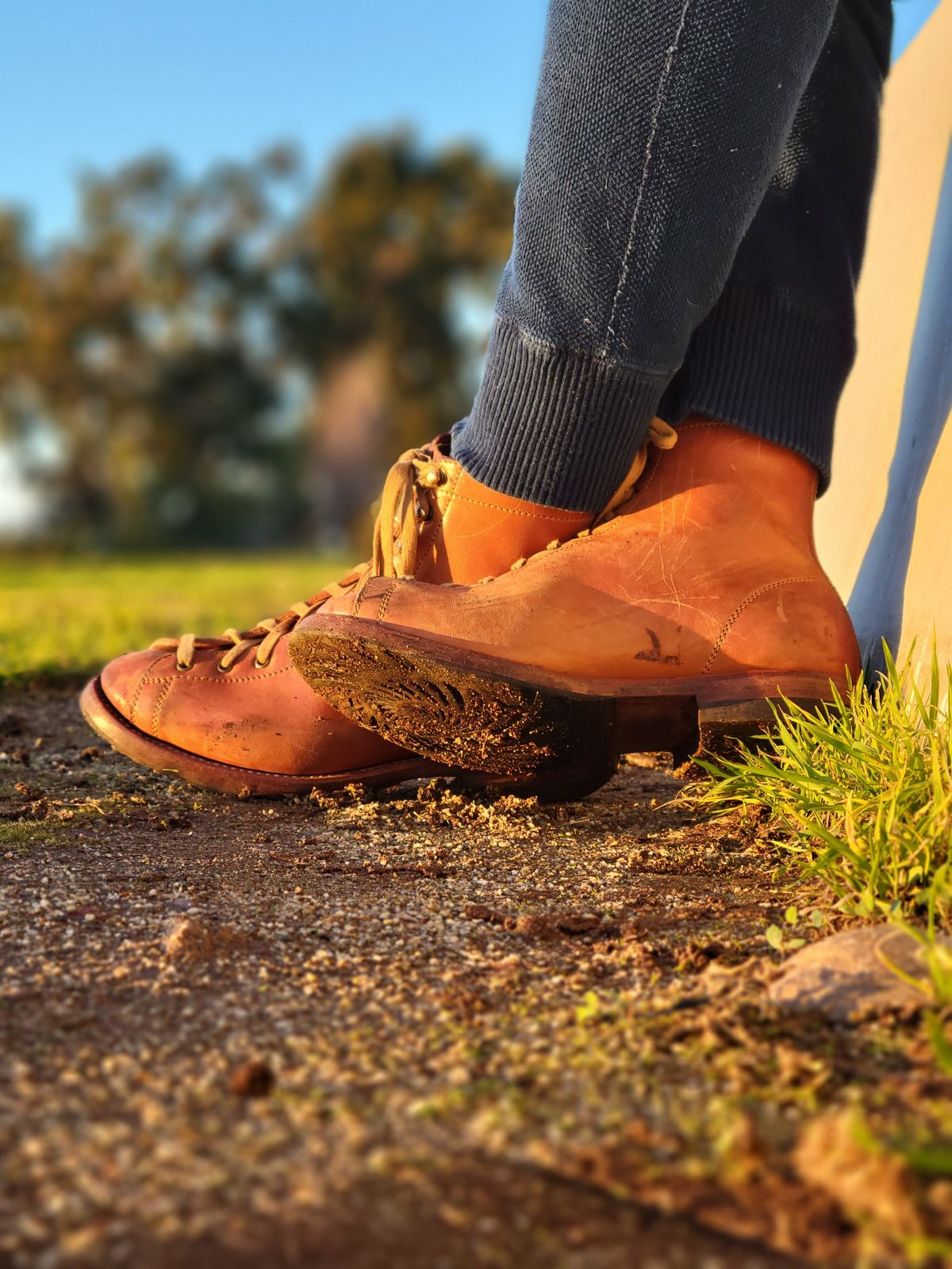 Photo by knoll on January 5, 2022 of the Flame Panda Monkey Boot in Maryam Natural Horsebutt.
