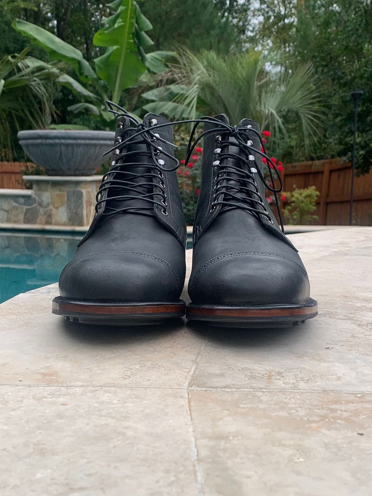 Photo by amanandhisboots on October 3, 2022 of the Viberg Service Boot BCT in Unlisted Leather.