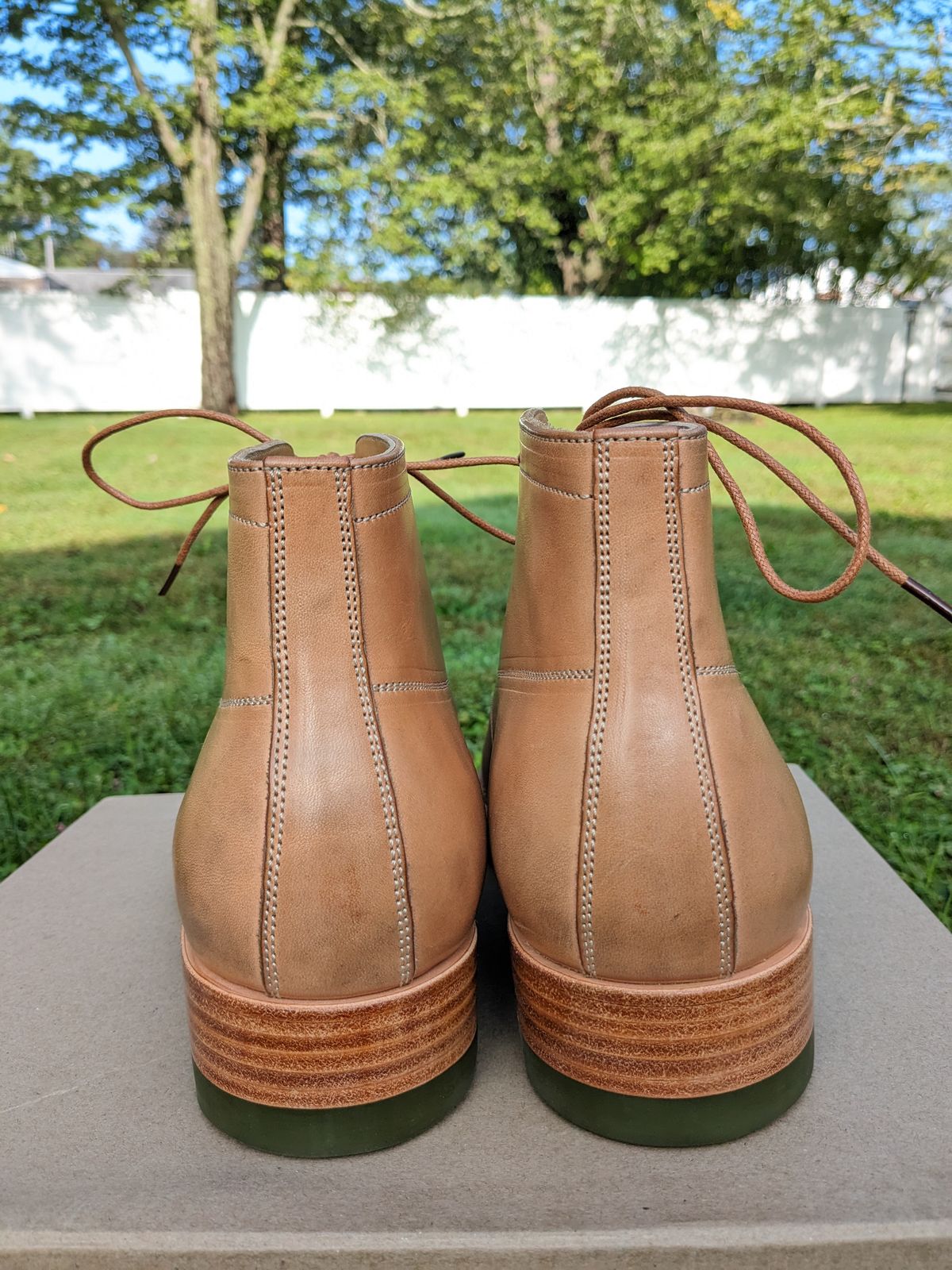 Photo by jacktheenthusiast on October 3, 2023 of the Onderhoud SPL01 Split Toe Boots in Wickett & Craig Russet Traditional Harness.