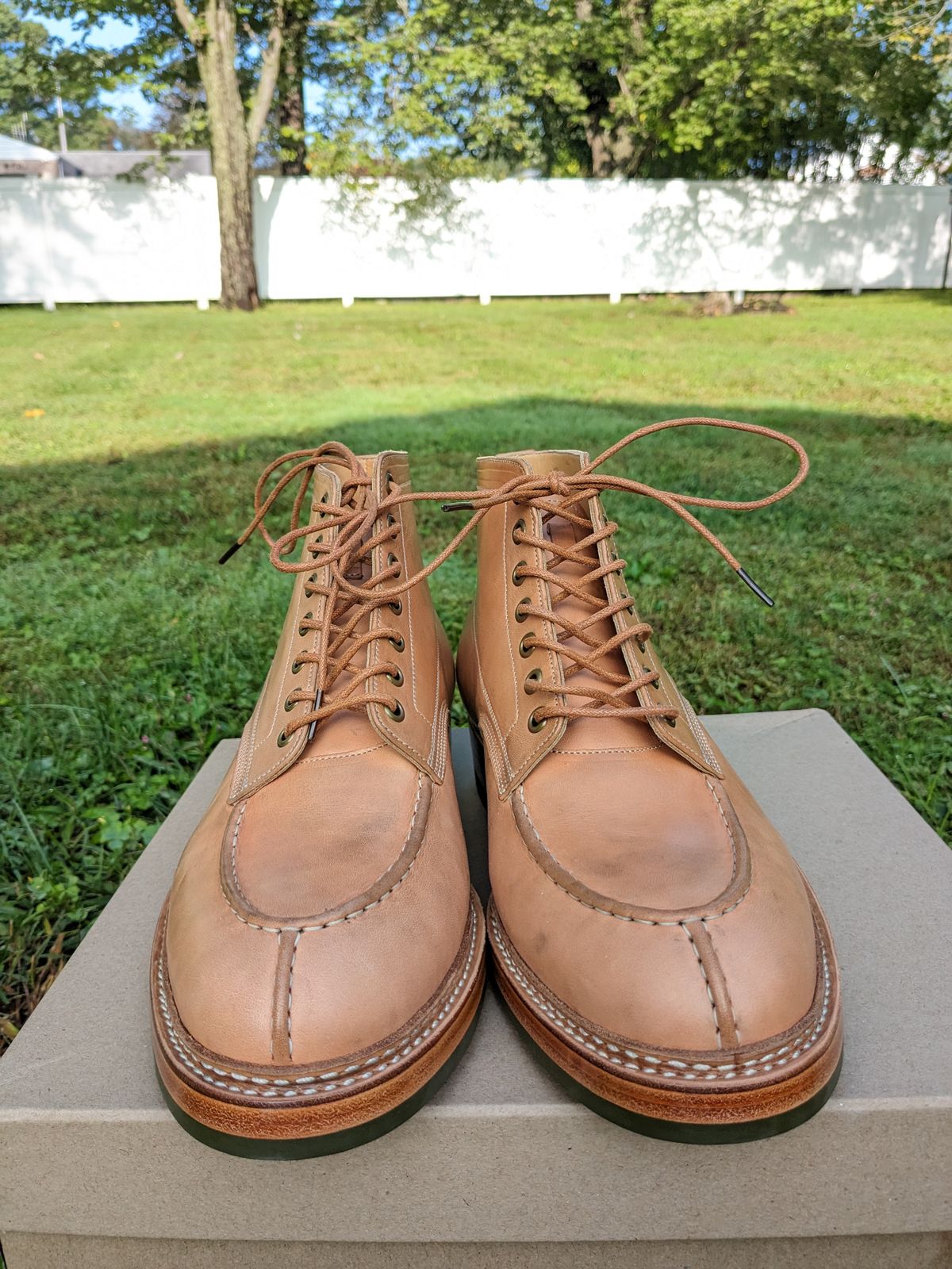 Photo by jacktheenthusiast on October 3, 2023 of the Onderhoud SPL01 Split Toe Boots in Wickett & Craig Russet Traditional Harness.