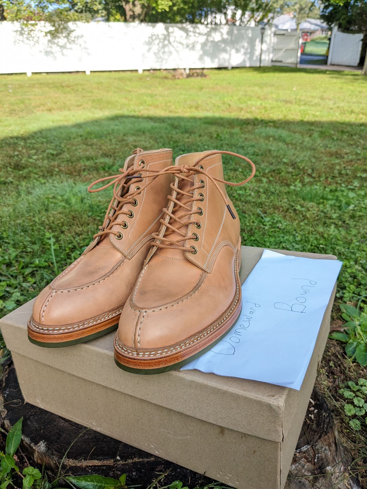 Photo by jacktheenthusiast on October 3, 2023 of the Onderhoud SPL01 Split Toe Boots in Wickett & Craig Russet Traditional Harness.
