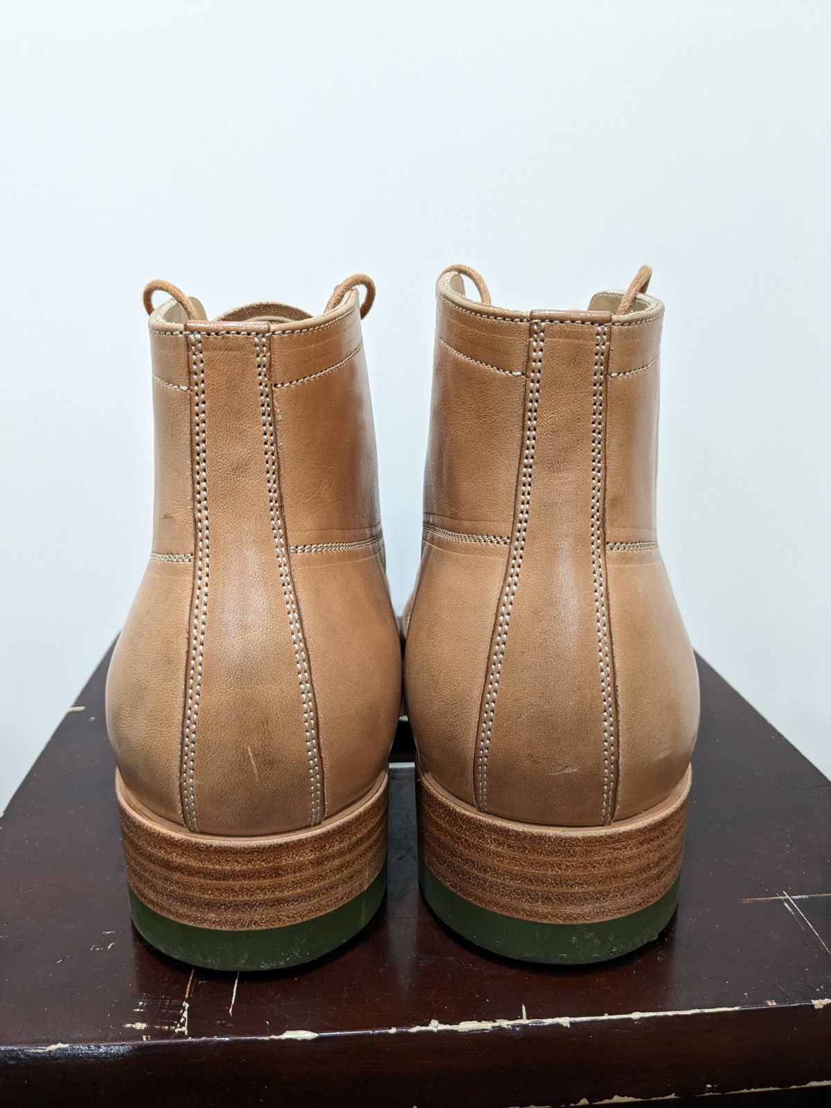 Photo by jacktheenthusiast on November 9, 2023 of the Onderhoud SPL01 Split Toe Boots in Wickett & Craig Russet Traditional Harness.