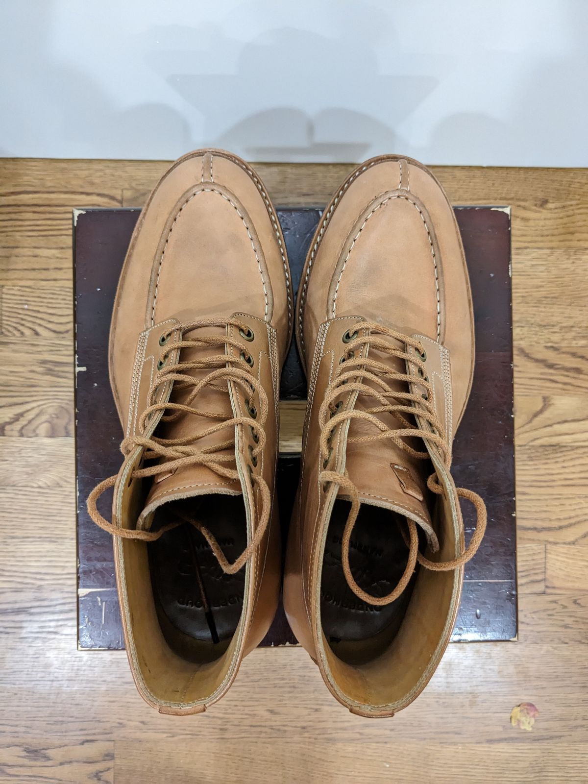 Photo by jacktheenthusiast on November 9, 2023 of the Onderhoud SPL01 Split Toe Boots in Wickett & Craig Russet Traditional Harness.