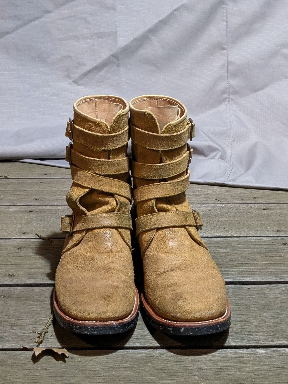 Photo by jacktheenthusiast on February 6, 2025 of the Briselblack The Hanker Tanker Boots in Indonesian Honey Waxed Flesh.