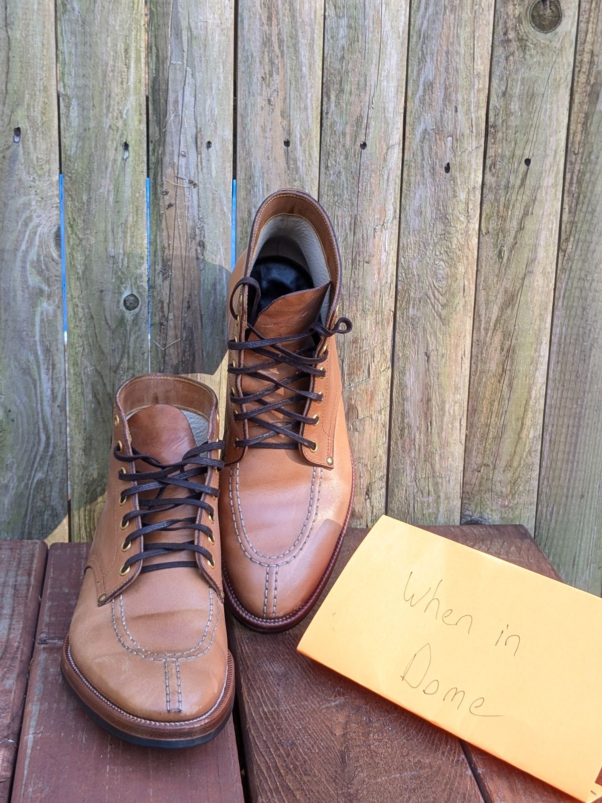 Photo by jacktheenthusiast on November 5, 2024 of the Iron Boots FLT in Maryam Natural TPR Horsebutt.