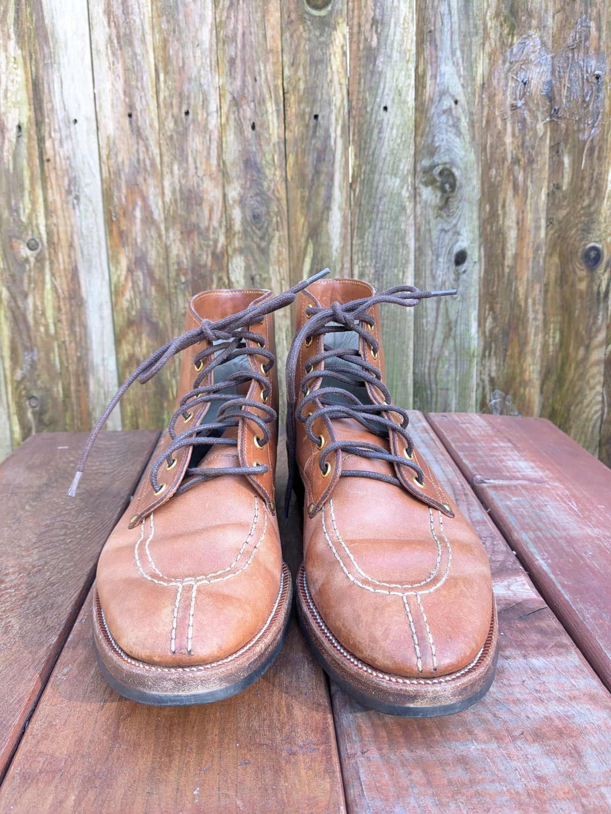 Photo by jacktheenthusiast on March 3, 2025 of the Iron Boots FLT in Maryam Natural TPR Horsebutt.