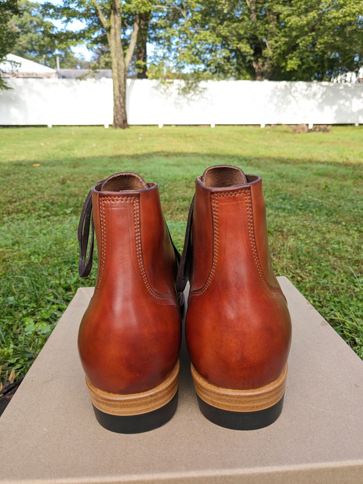 Photo by jacktheenthusiast on October 1, 2023 of the Iron Boots The Great Escape in Guidi Brown Washed Horsebutt.