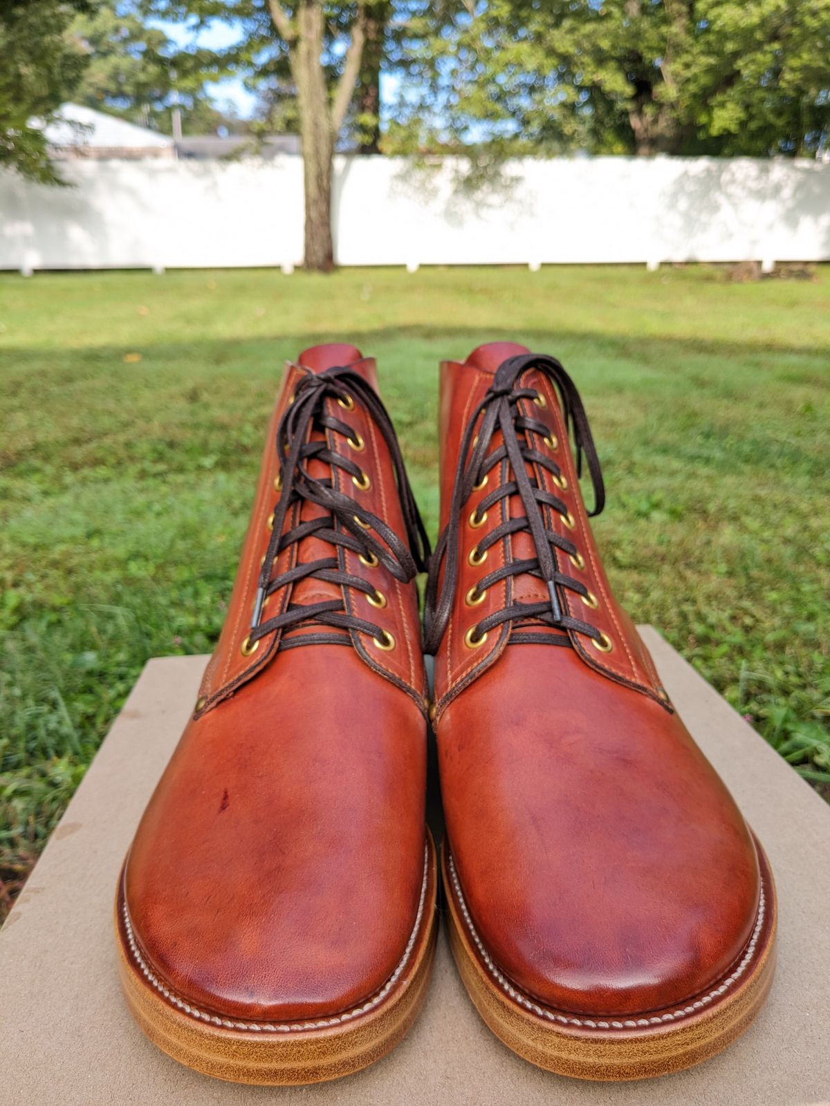 Photo by jacktheenthusiast on October 1, 2023 of the Iron Boots The Great Escape in Guidi Brown Washed Horsebutt.