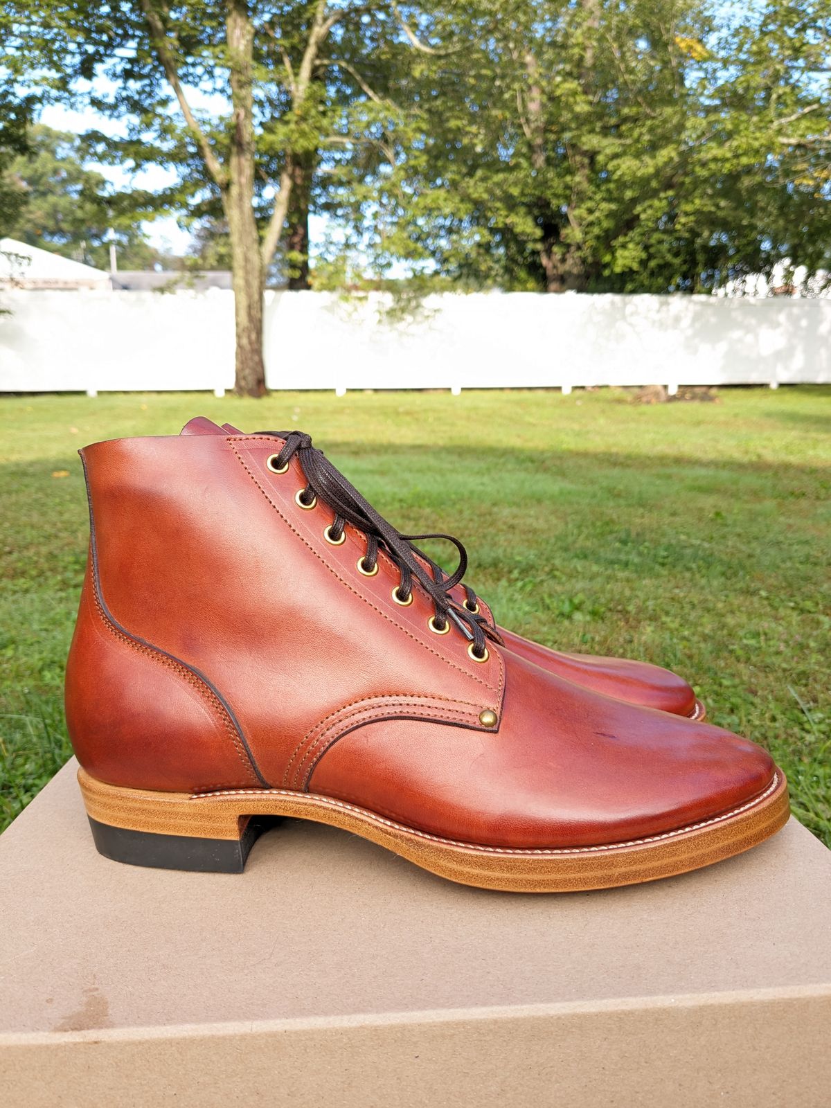 Photo by jacktheenthusiast on October 1, 2023 of the Iron Boots The Great Escape in Guidi Brown Washed Horsebutt.