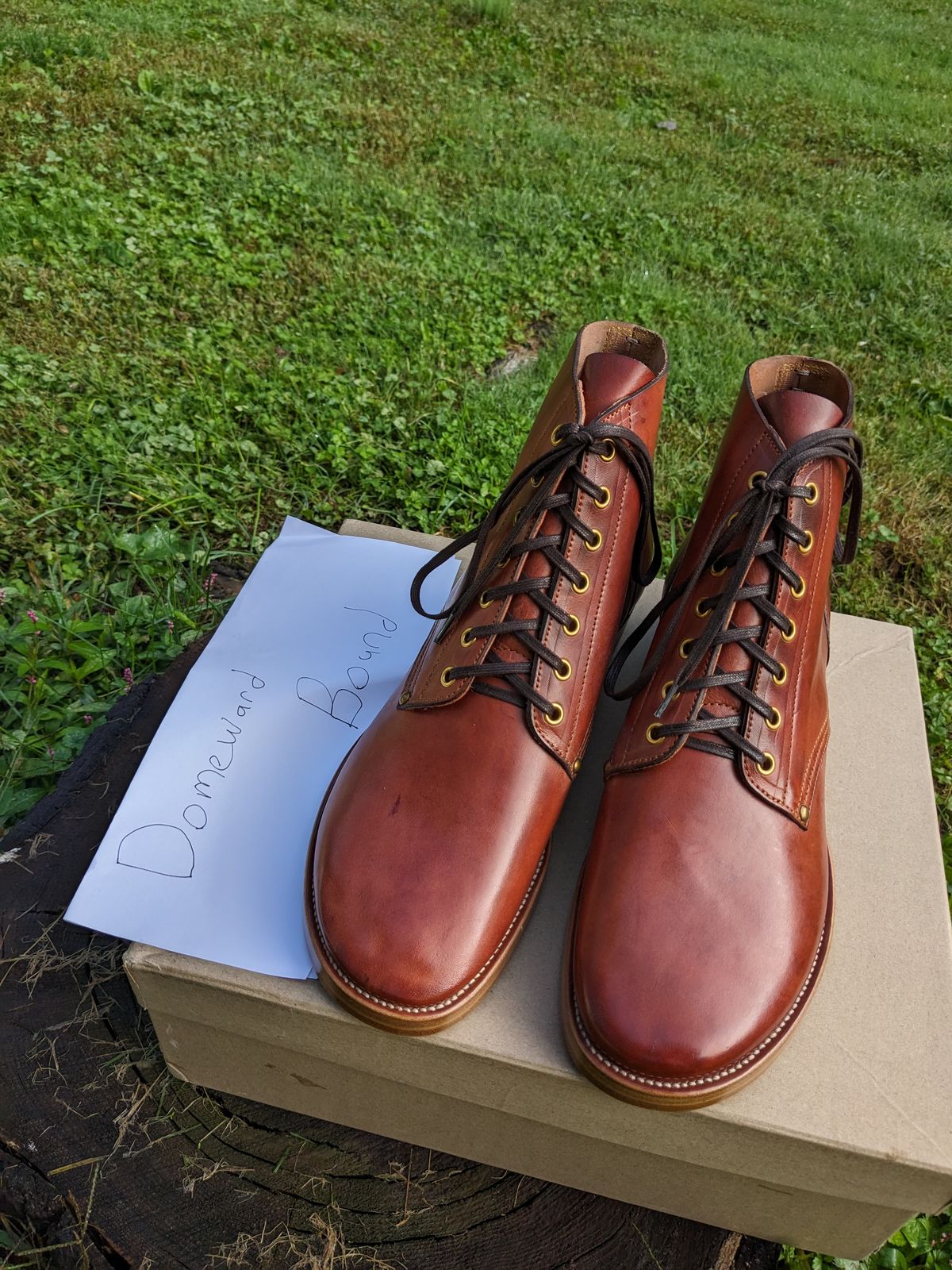 Photo by jacktheenthusiast on October 1, 2023 of the Iron Boots The Great Escape in Guidi Brown Washed Horsebutt.