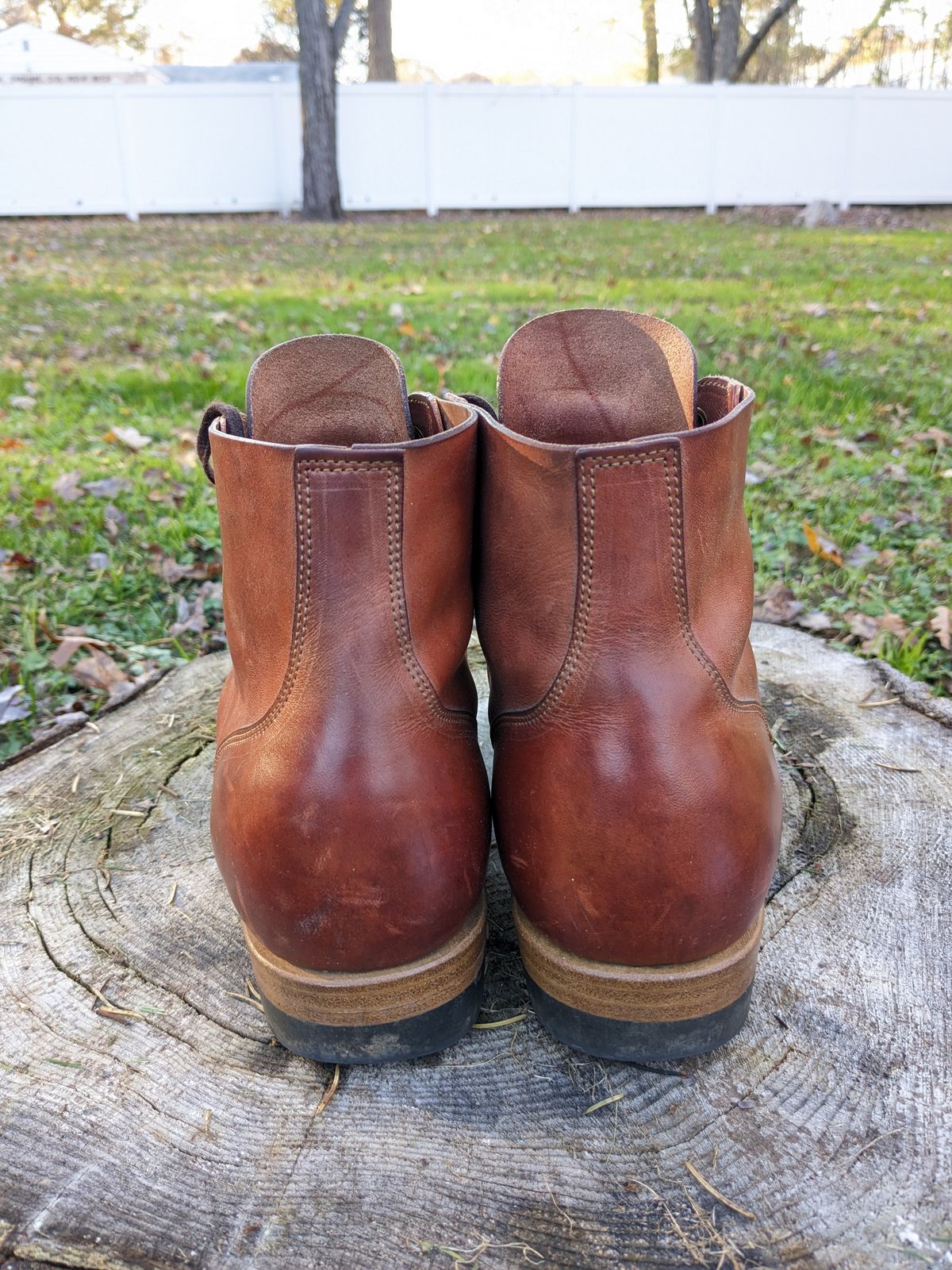 Photo by jacktheenthusiast on November 3, 2023 of the Iron Boots The Great Escape in Guidi Brown Washed Horsebutt.