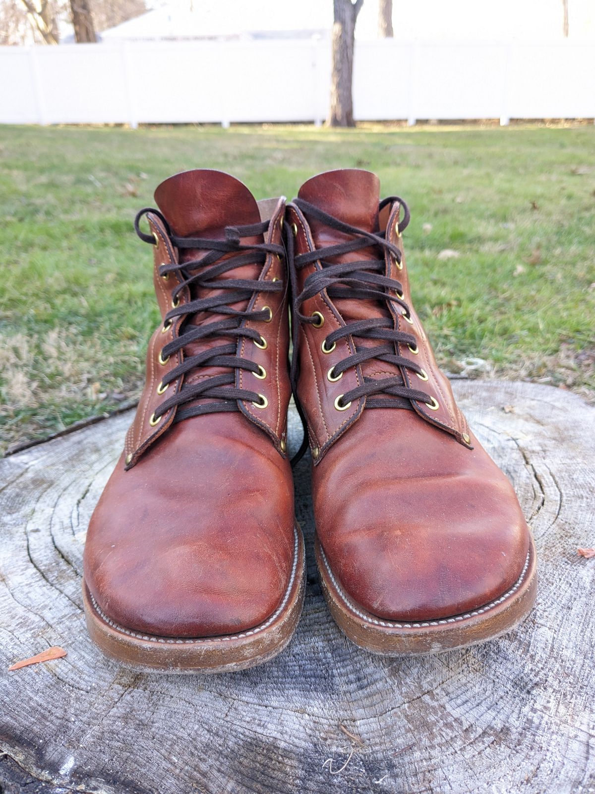 Photo by jacktheenthusiast on January 5, 2024 of the Iron Boots The Great Escape in Guidi Brown Washed Horsebutt.
