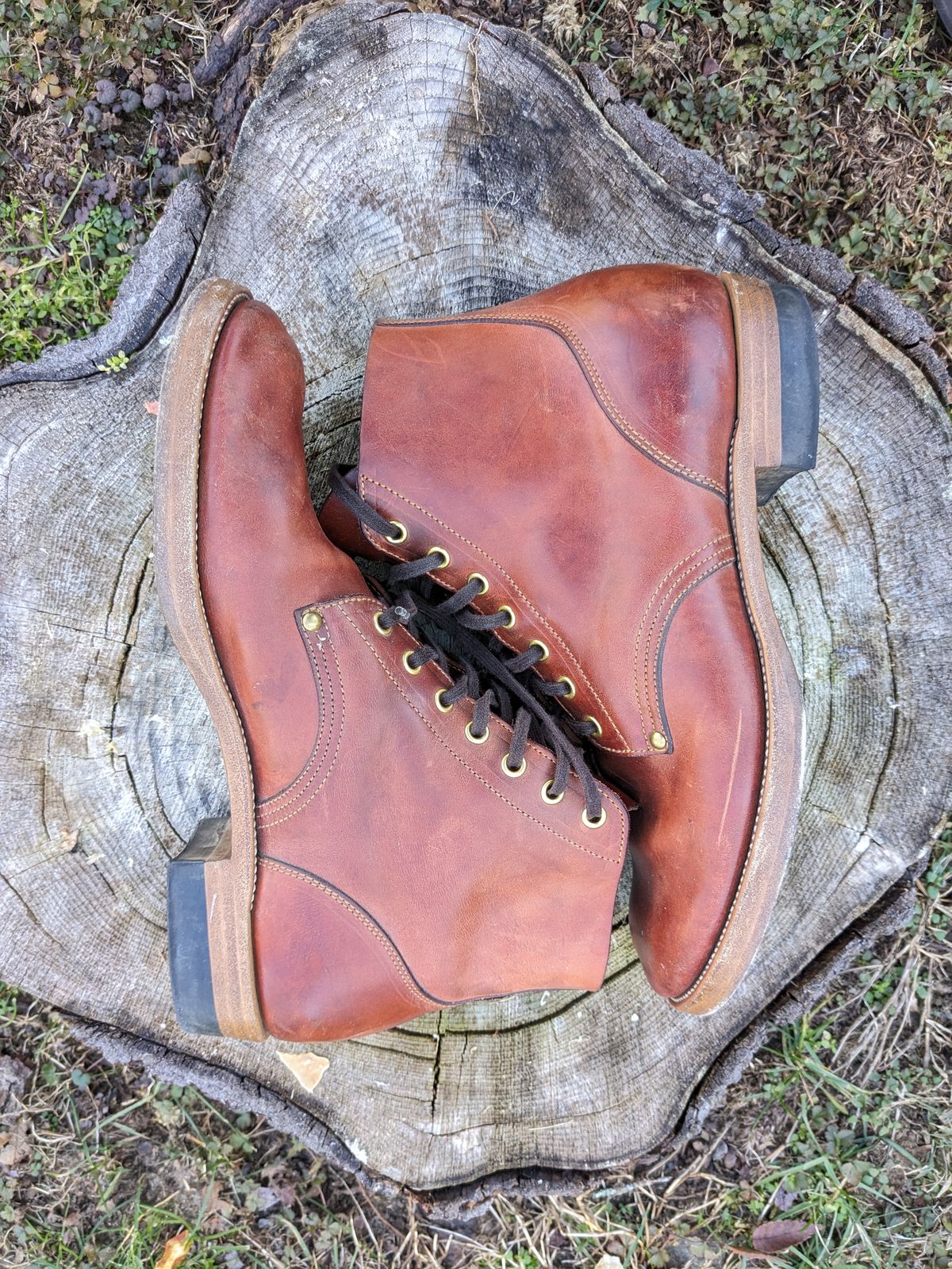 Photo by jacktheenthusiast on January 5, 2024 of the Iron Boots The Great Escape in Guidi Brown Washed Horsebutt.