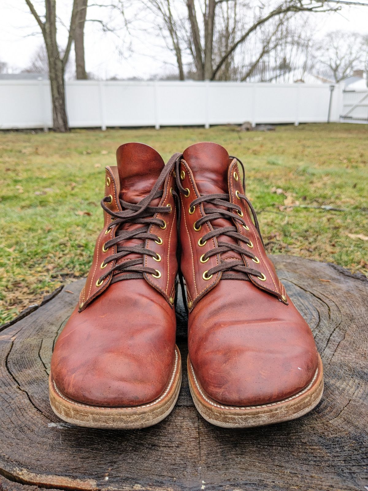 Photo by jacktheenthusiast on March 5, 2024 of the Iron Boots The Great Escape in Guidi Brown Washed Horsebutt.