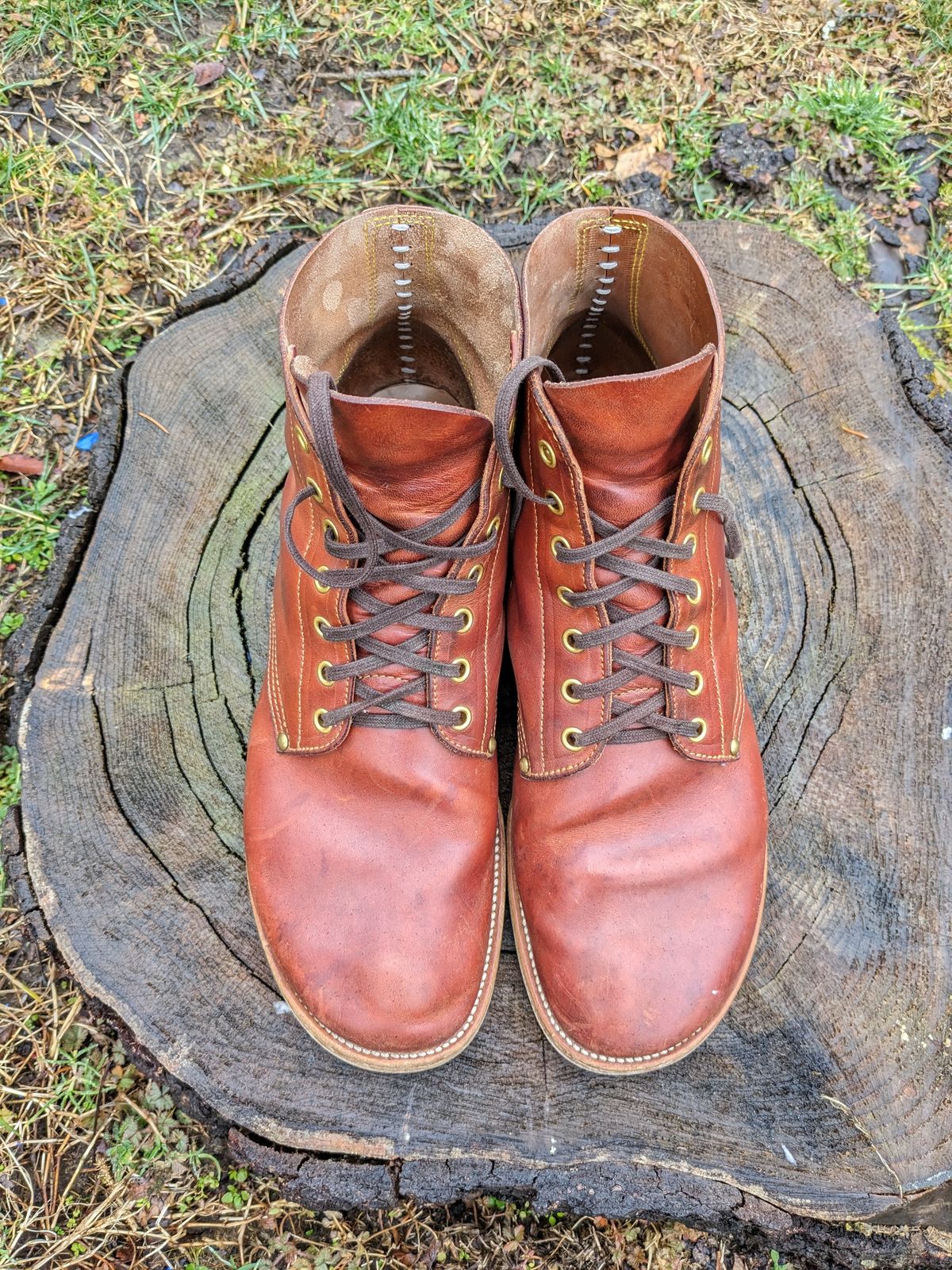 Photo by jacktheenthusiast on March 5, 2024 of the Iron Boots The Great Escape in Guidi Brown Washed Horsebutt.