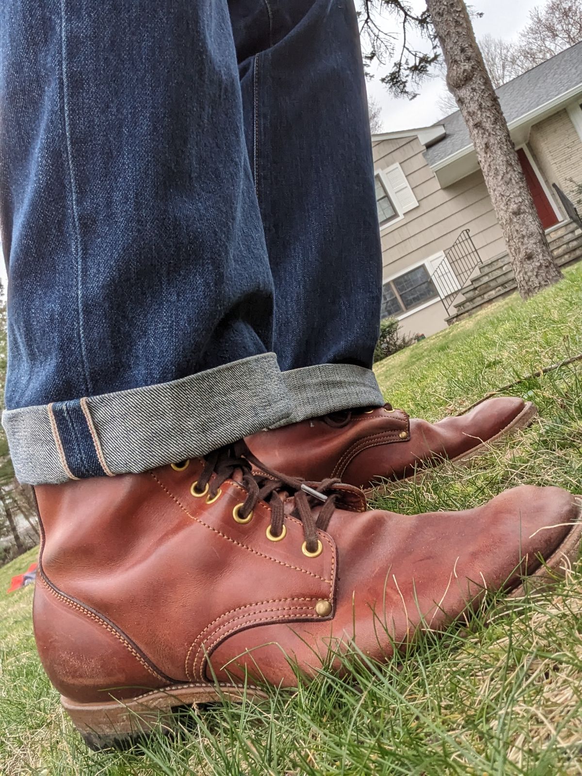 Photo by jacktheenthusiast on April 1, 2024 of the Iron Boots The Great Escape in Guidi Brown Washed Horsebutt.