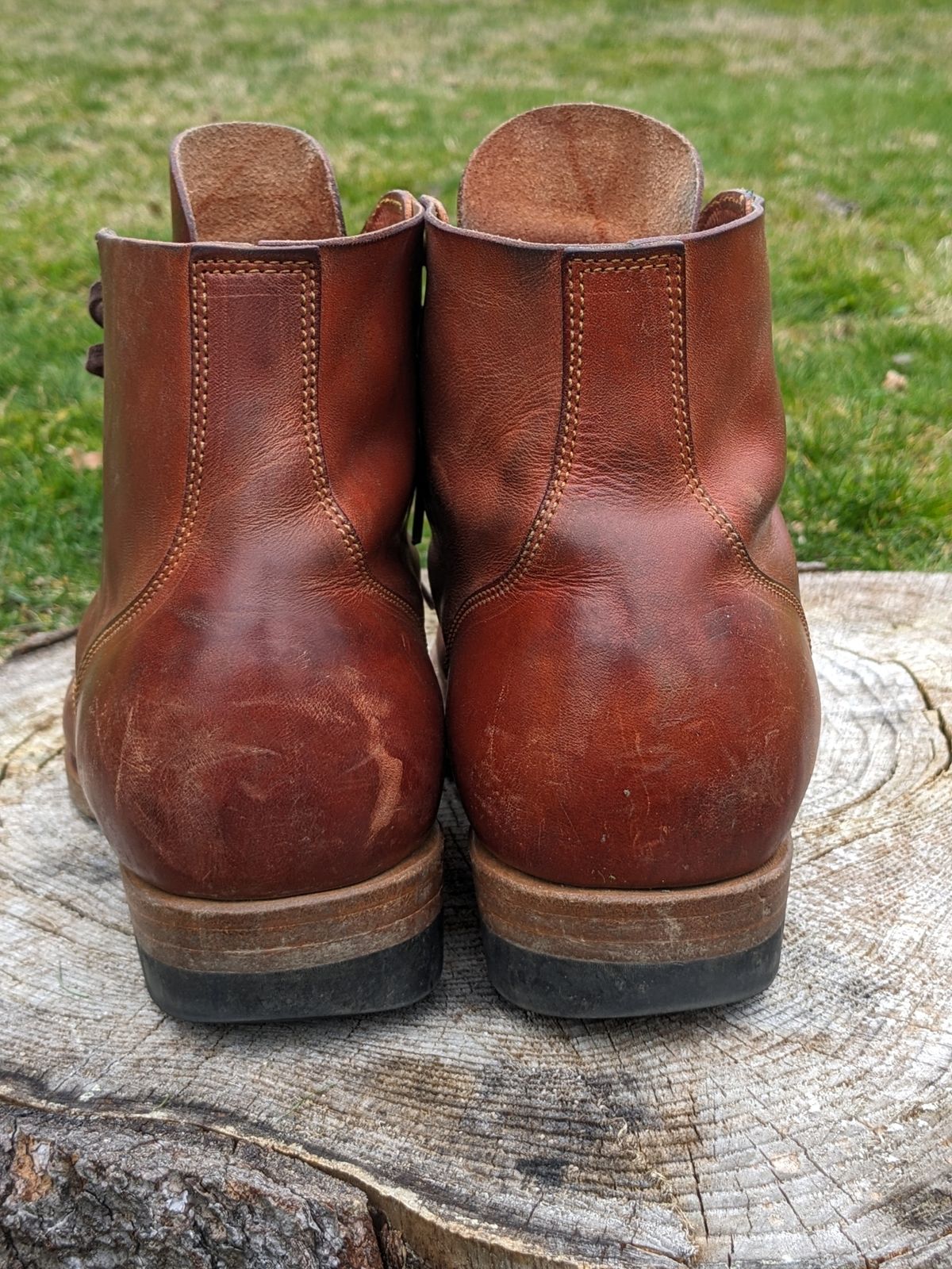 Photo by jacktheenthusiast on April 1, 2024 of the Iron Boots The Great Escape in Guidi Brown Washed Horsebutt.