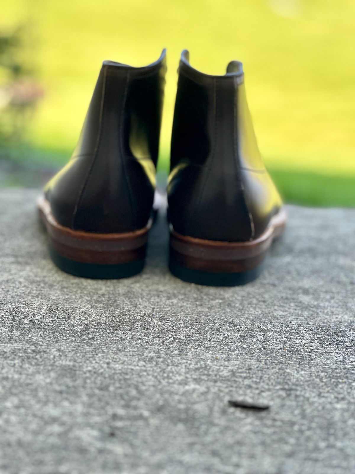 Photo by Wes on October 1, 2023 of the Alden Indy Boot in Horween Brown Chromexcel.