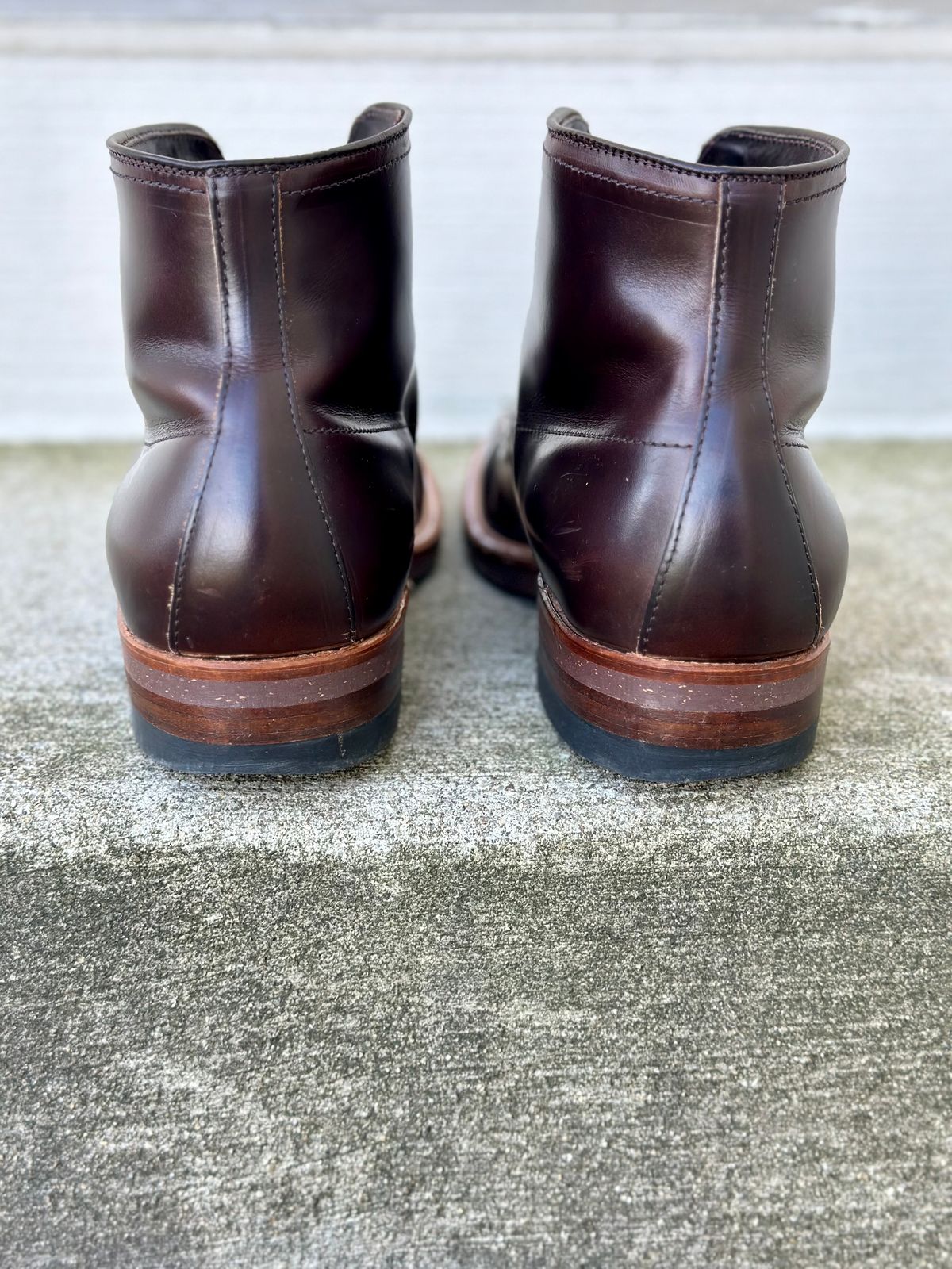 Photo by Wes on November 2, 2023 of the Alden Indy Boot in Horween Brown Chromexcel.
