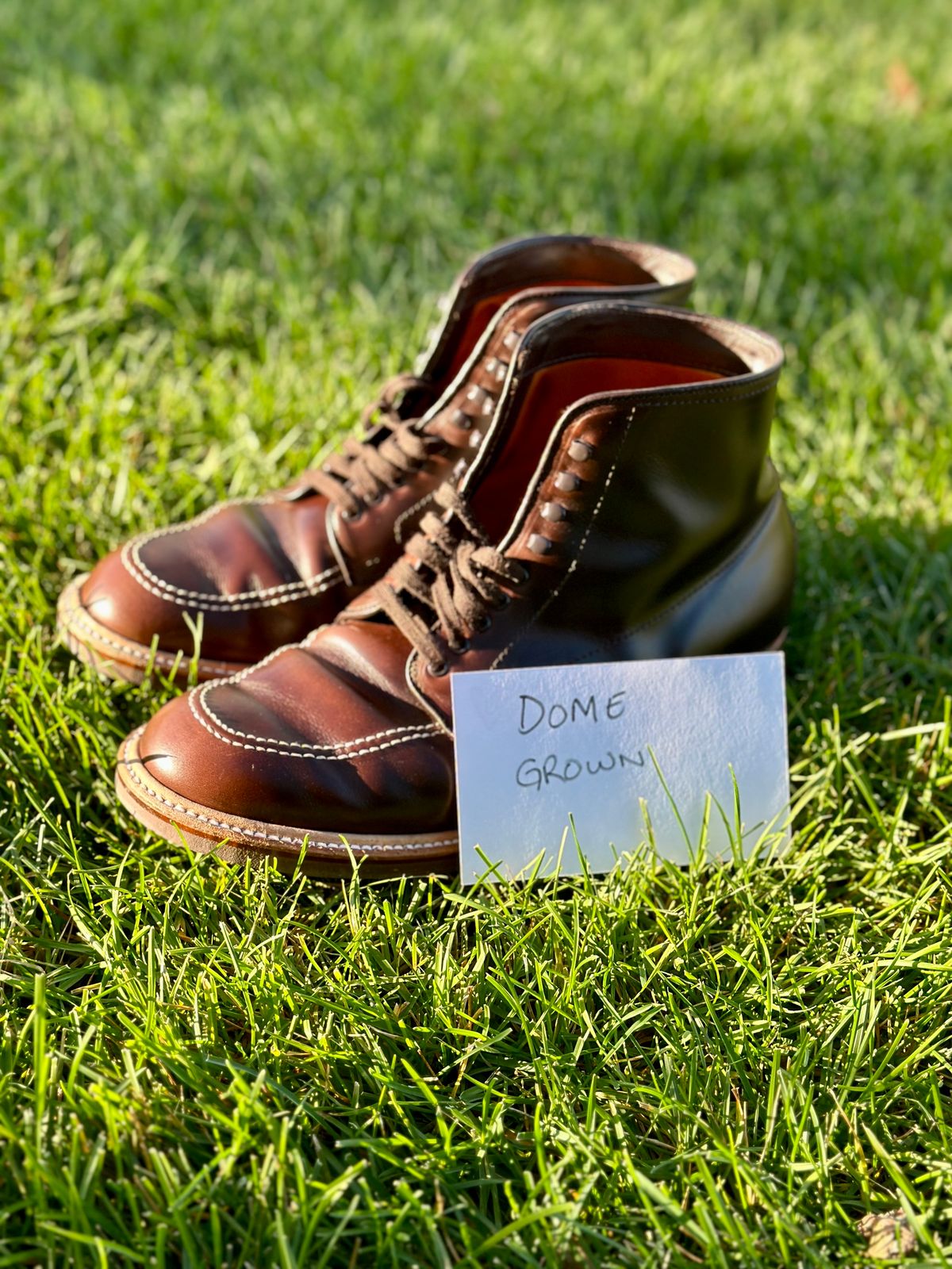 Photo by Wes on November 2, 2023 of the Alden Indy Boot in Horween Brown Chromexcel.