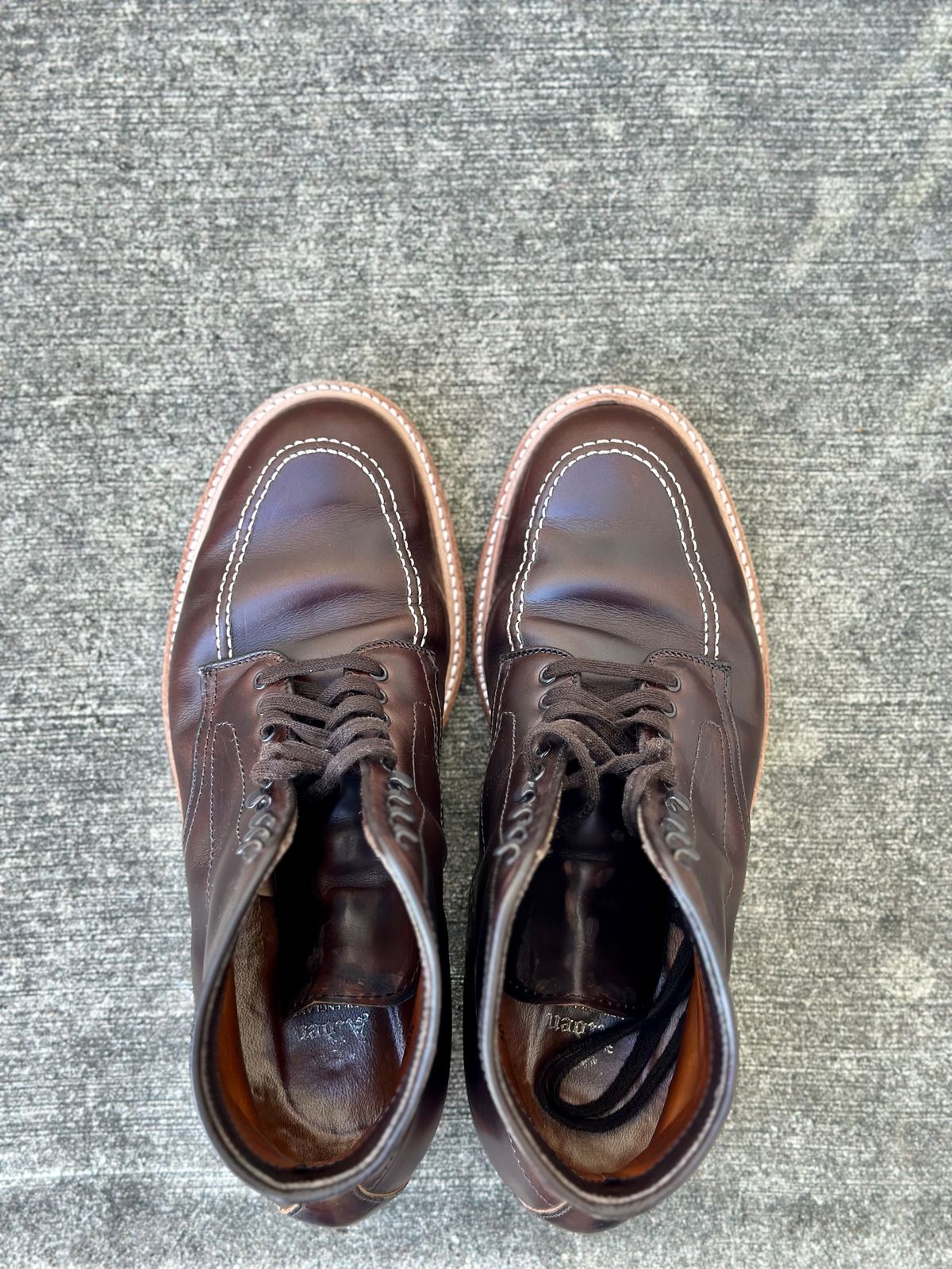 Photo by Wes on November 2, 2023 of the Alden Indy Boot in Horween Brown Chromexcel.