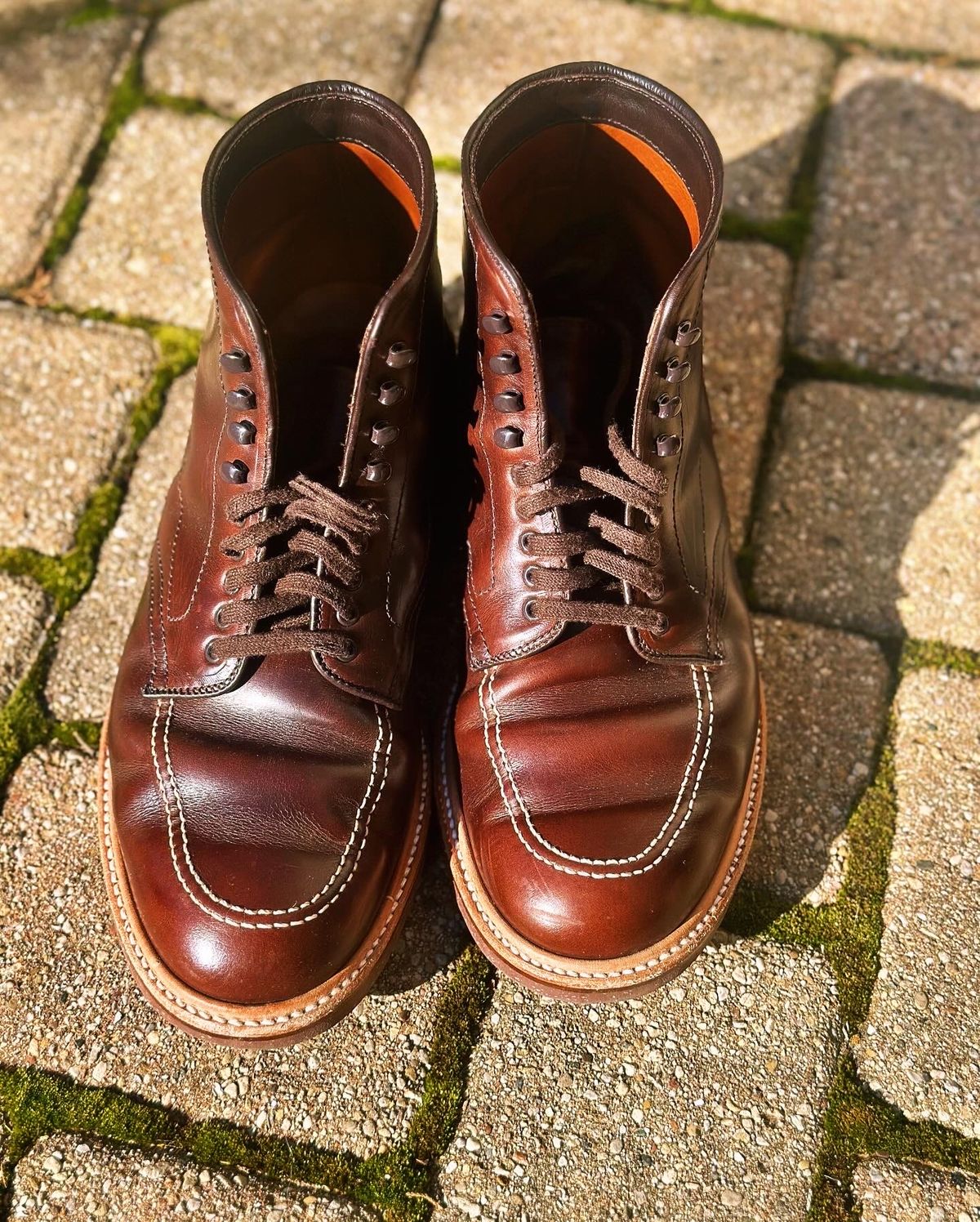 Photo by Wes on February 3, 2024 of the Alden Indy Boot in Horween Brown Chromexcel.