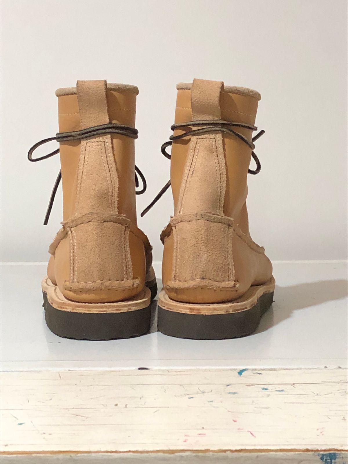 Photo by godspeed on November 9, 2023 of the Godspeed Work Moccasin in Horween Natural Essex.