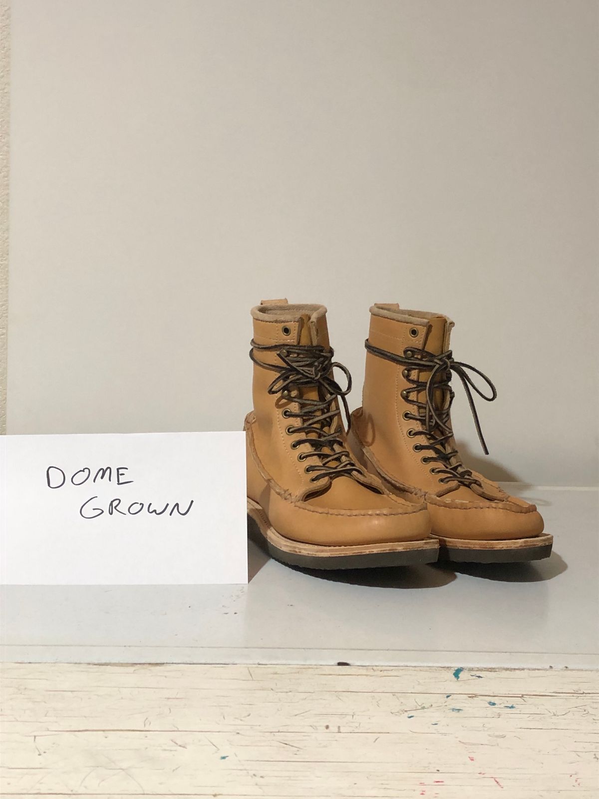 Photo by godspeed on November 9, 2023 of the Godspeed Work Moccasin in Horween Natural Essex.