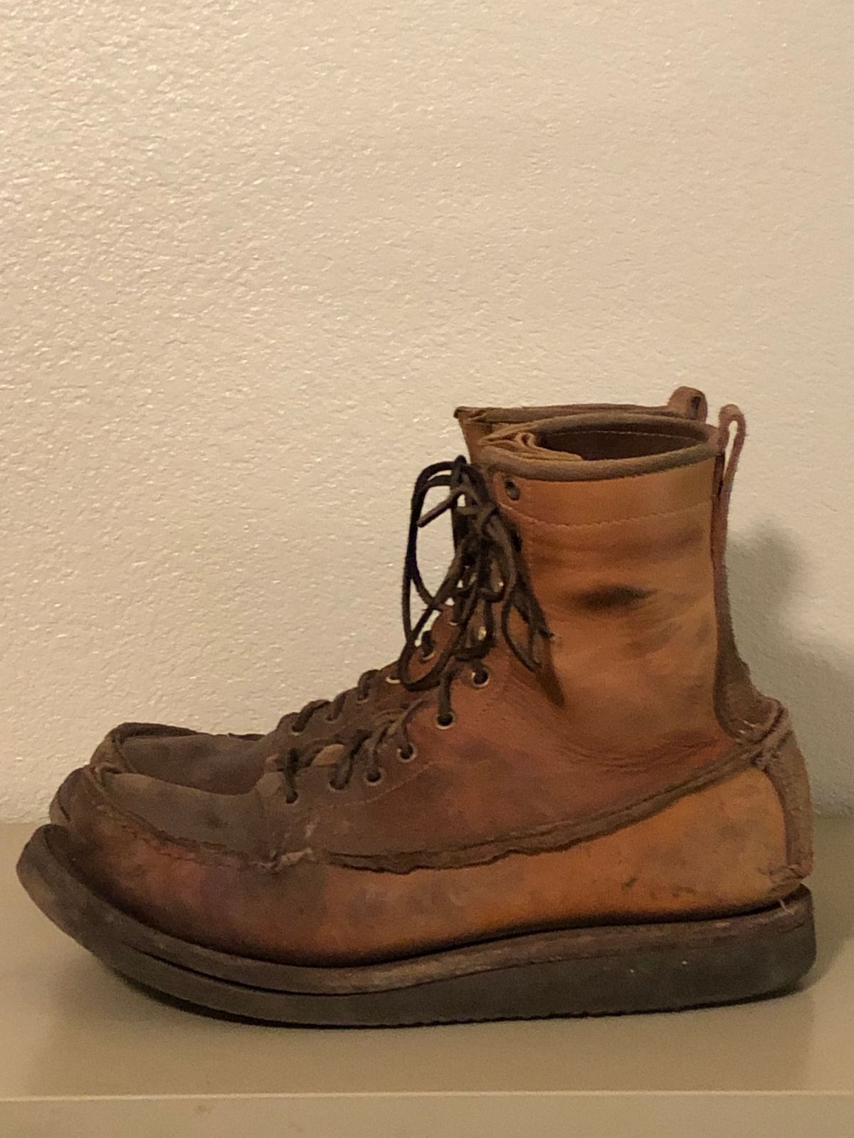 Photo by godspeed on March 6, 2024 of the Godspeed Work Moccasin in Horween Natural Essex.