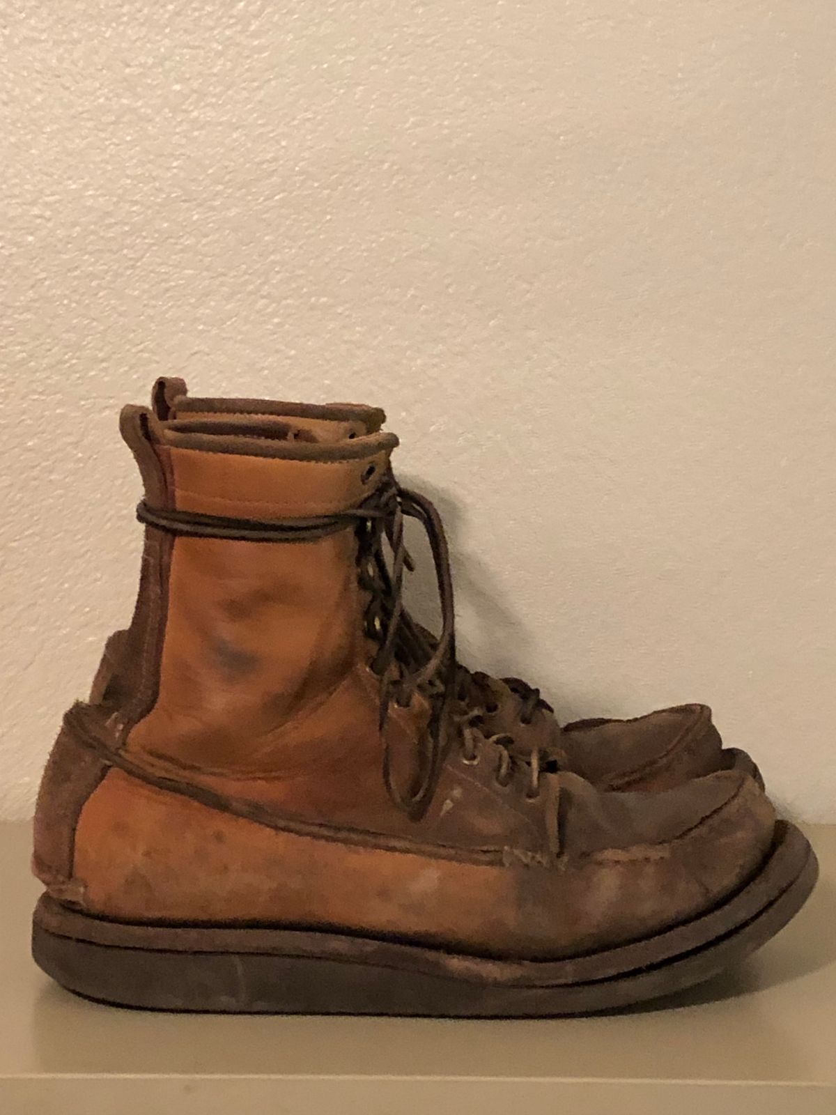 Photo by godspeed on March 6, 2024 of the Godspeed Work Moccasin in Horween Natural Essex.