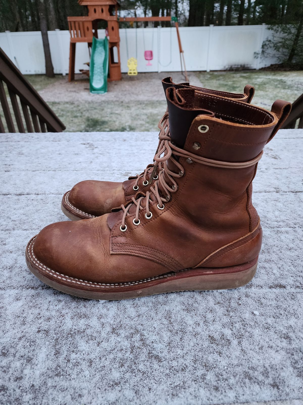 Photo by ba_knows on February 1, 2023 of the Nicks Traveler in Horween Orange Predator.