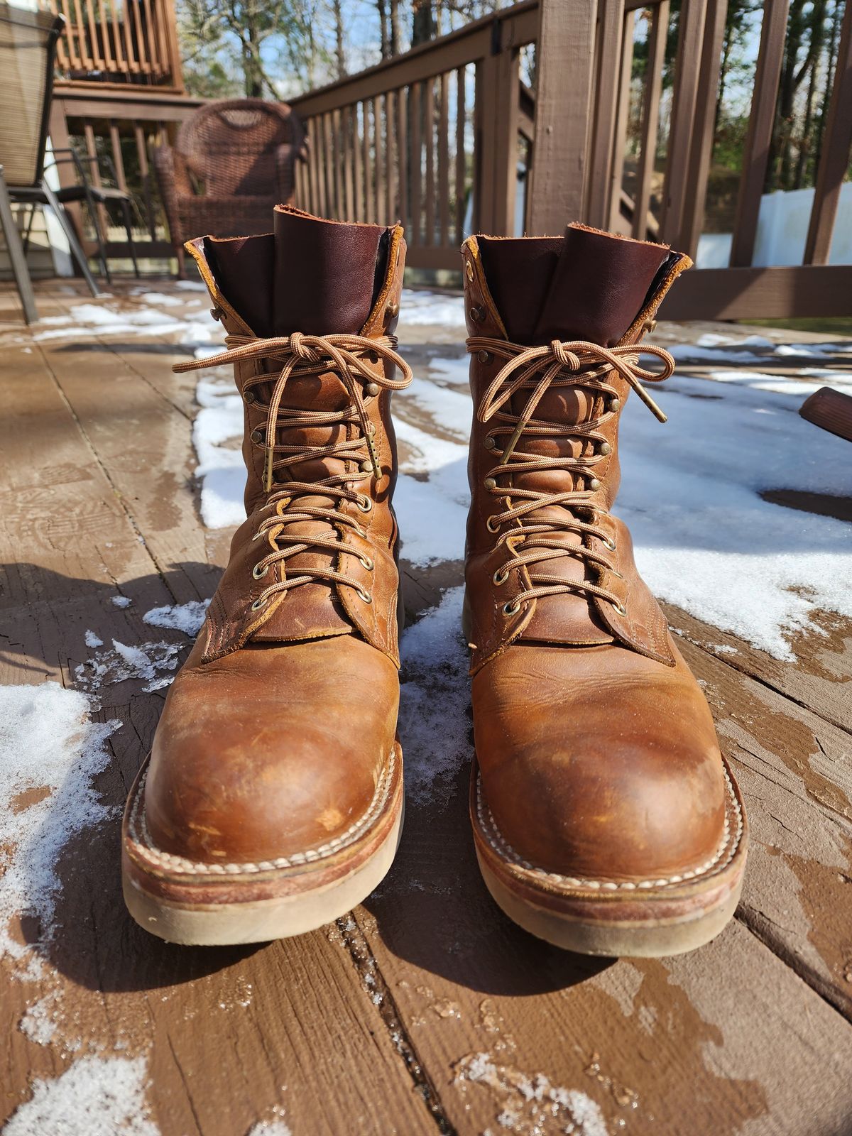 Photo by ba_knows on March 1, 2023 of the Nicks Traveler in Horween Orange Predator.