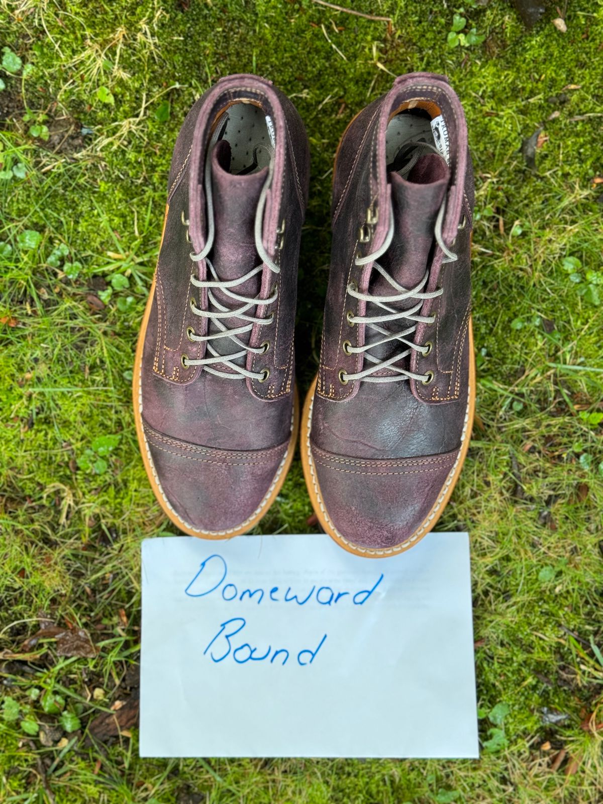Photo by thewampus on October 1, 2023 of the Truman Service Boot in C.F. Stead Black Burgundy Rambler.
