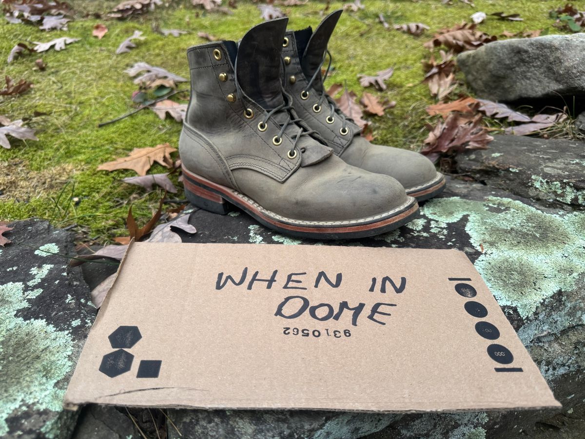 Photo by thewampus on November 1, 2024 of the Nicks MTO in Horween Steel Predator.