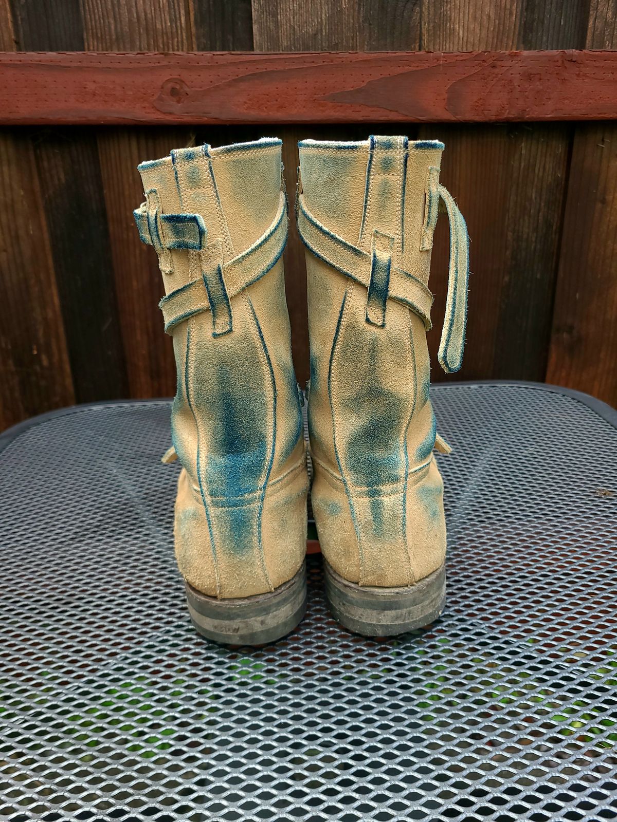 Photo by TheSlickBastard on February 1, 2024 of the Dehner Tank Boot (Strap) in Tan Calfskin.