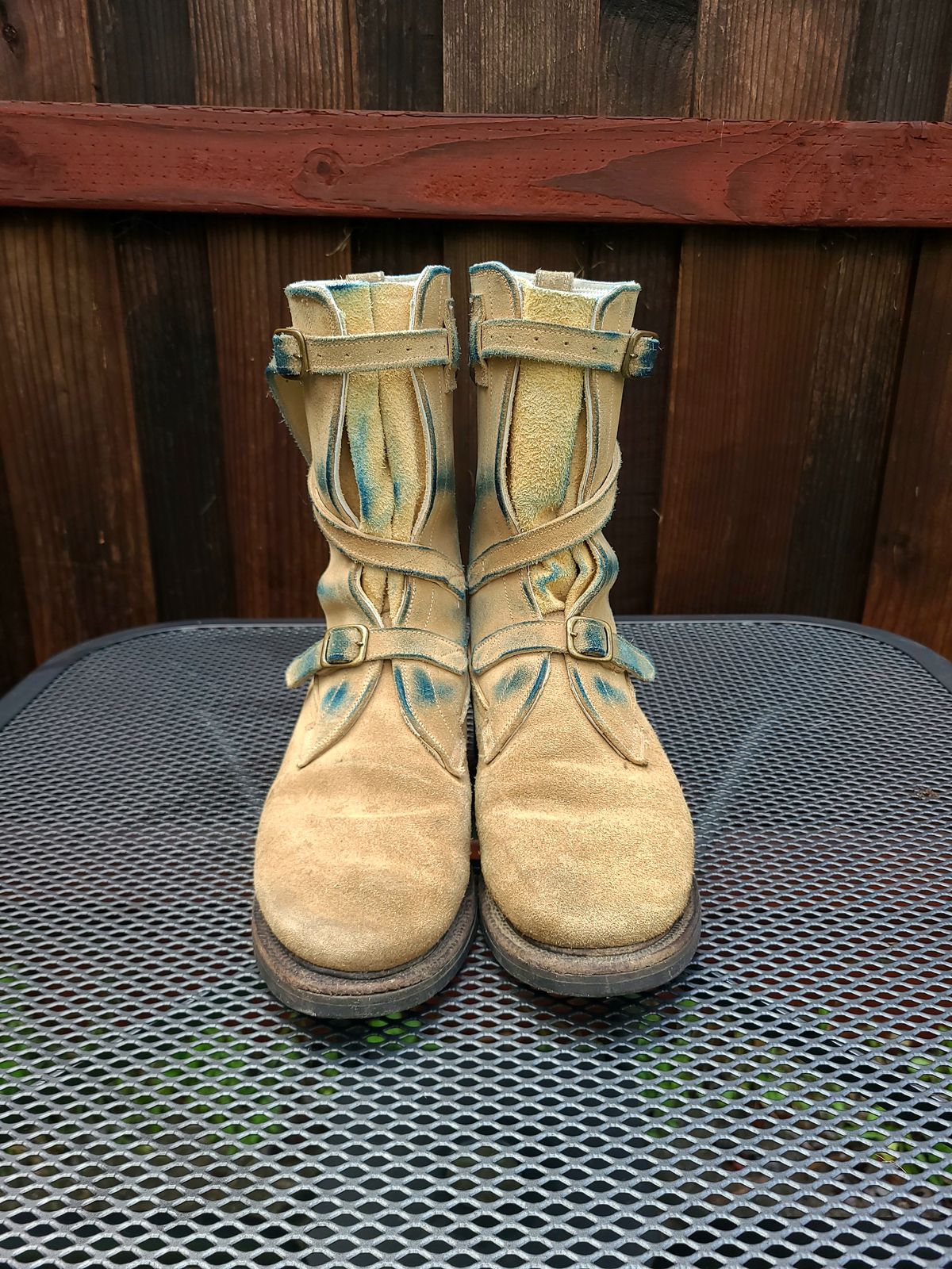 Photo by TheSlickBastard on February 1, 2024 of the Dehner Tank Boot (Strap) in Tan Calfskin.