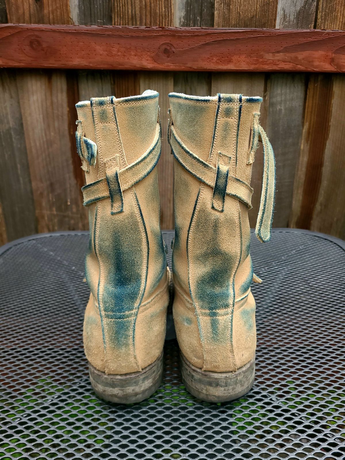 Photo by TheSlickBastard on March 2, 2024 of the Dehner Tank Boot (Strap) in Tan Calfskin.