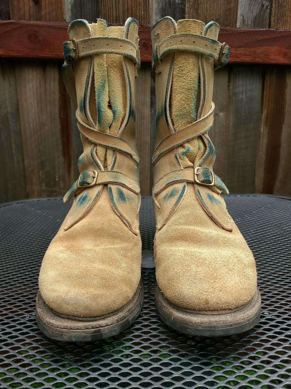 Photo by TheSlickBastard on March 2, 2024 of the Dehner Tank Boot (Strap) in Tan Calfskin.