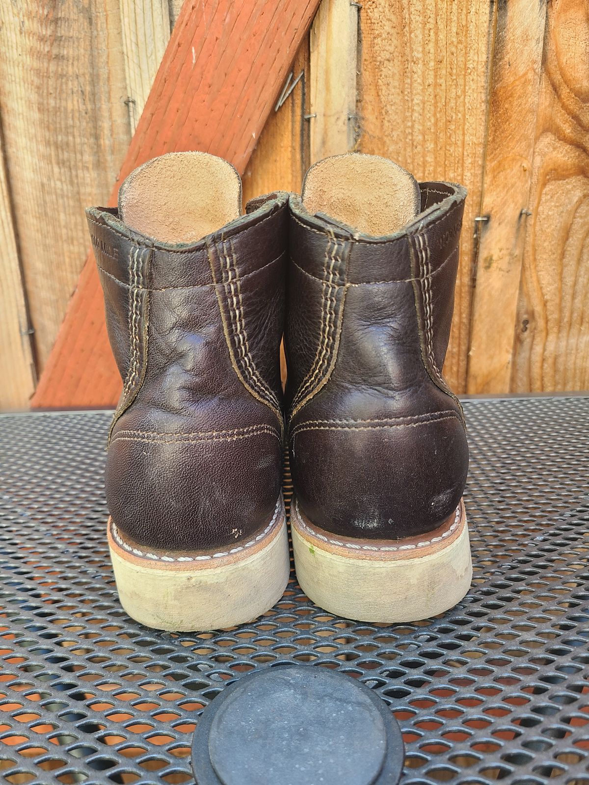 Photo by TheSlickBastard on November 3, 2022 of the Wolverine 1000 Mile Moc-Toe Boot in Horween Arabica Lux Calfskin.