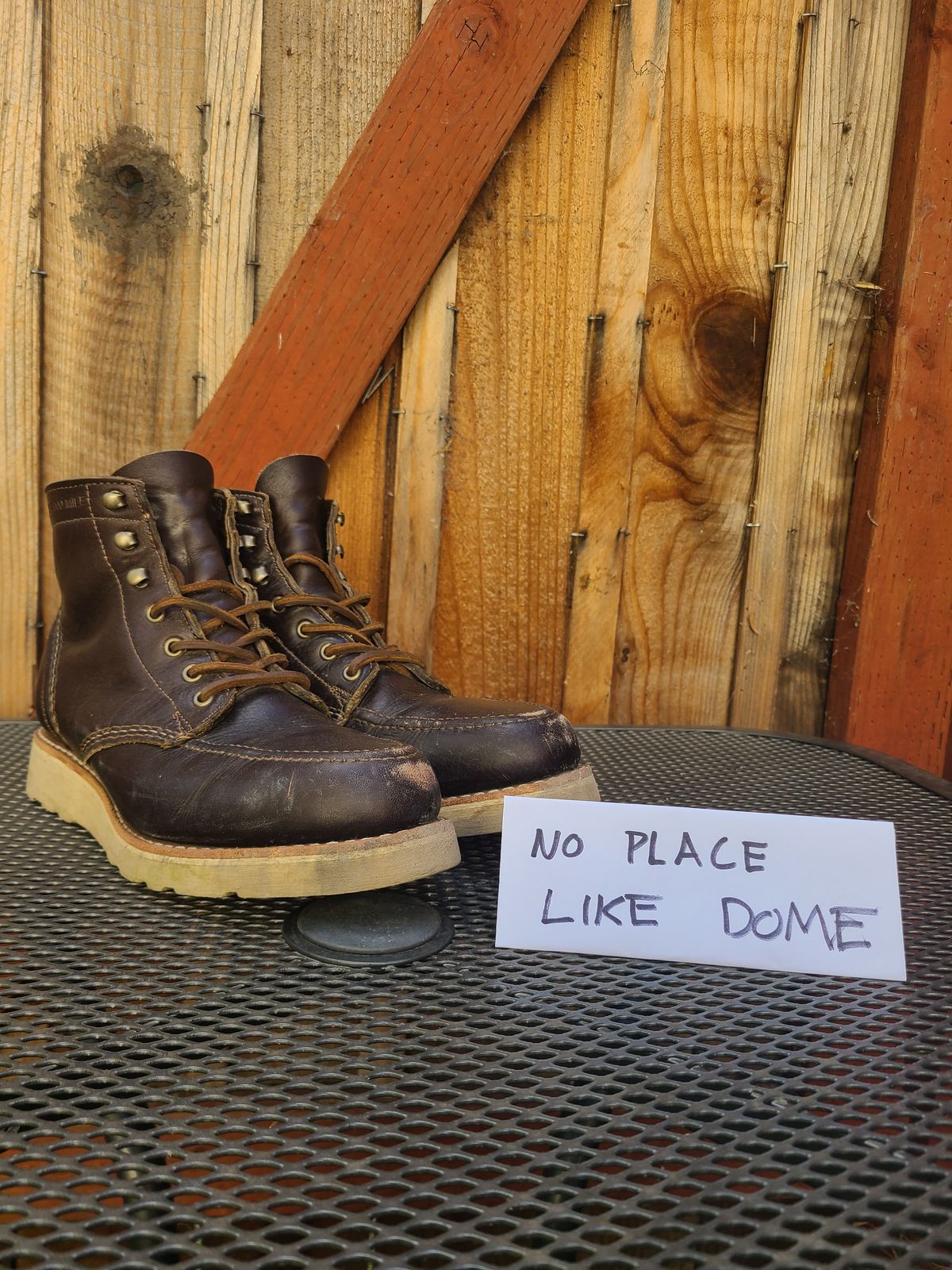 Photo by TheSlickBastard on November 3, 2022 of the Wolverine 1000 Mile Moc-Toe Boot in Horween Arabica Lux Calfskin.