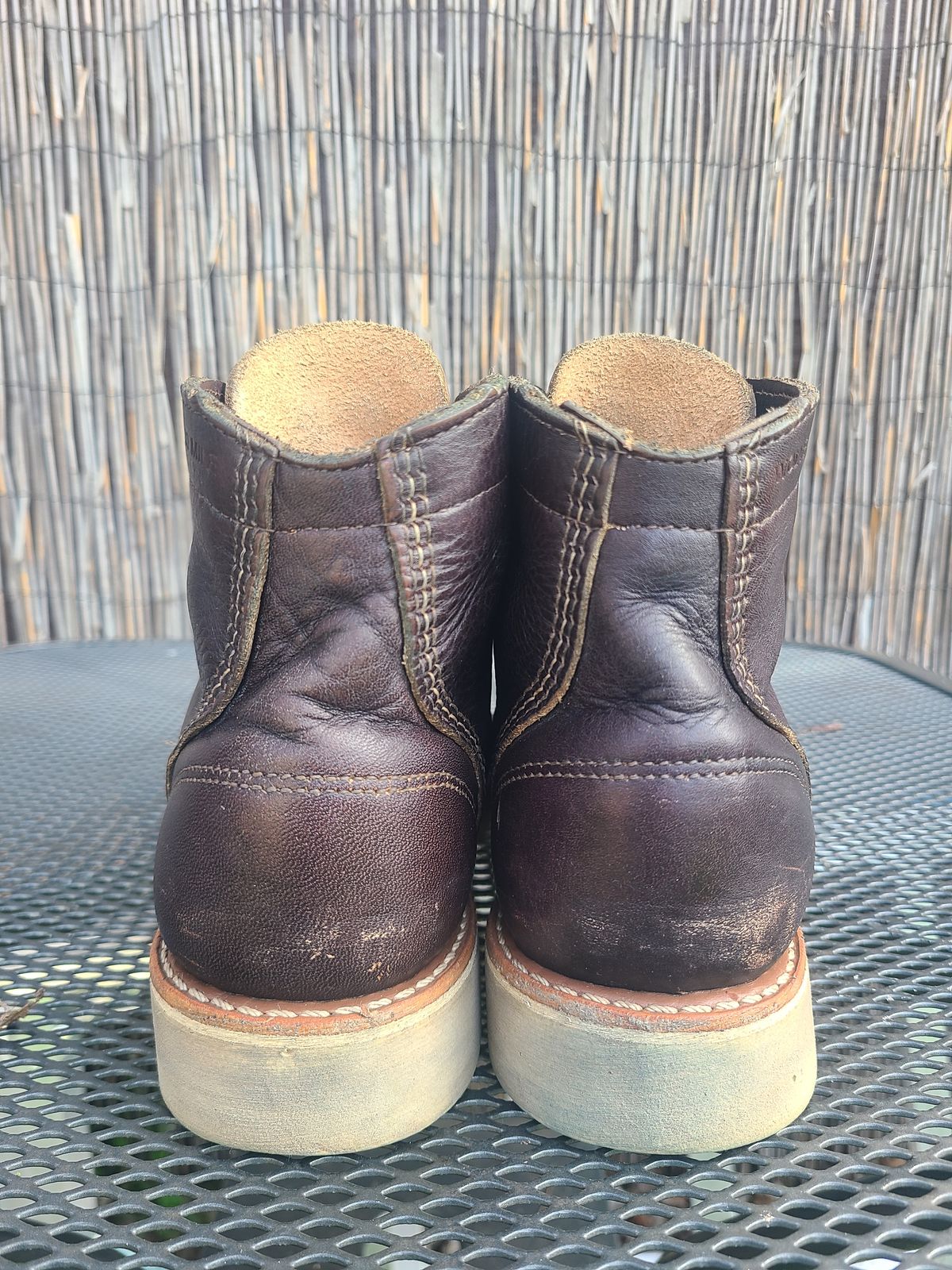 Photo by TheSlickBastard on February 1, 2023 of the Wolverine 1000 Mile Moc-Toe Boot in Horween Arabica Lux Calfskin.