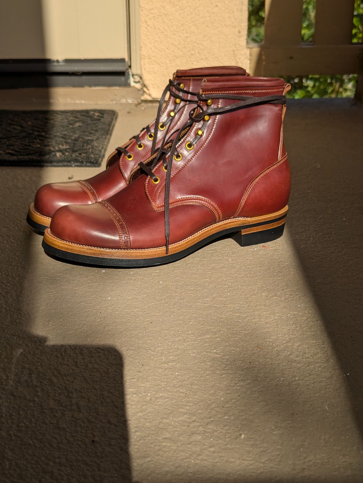 Photo by unofficiallegends on October 1, 2024 of the Iron Boots 5515 in Maryam Ruggine Shell Cordovan.