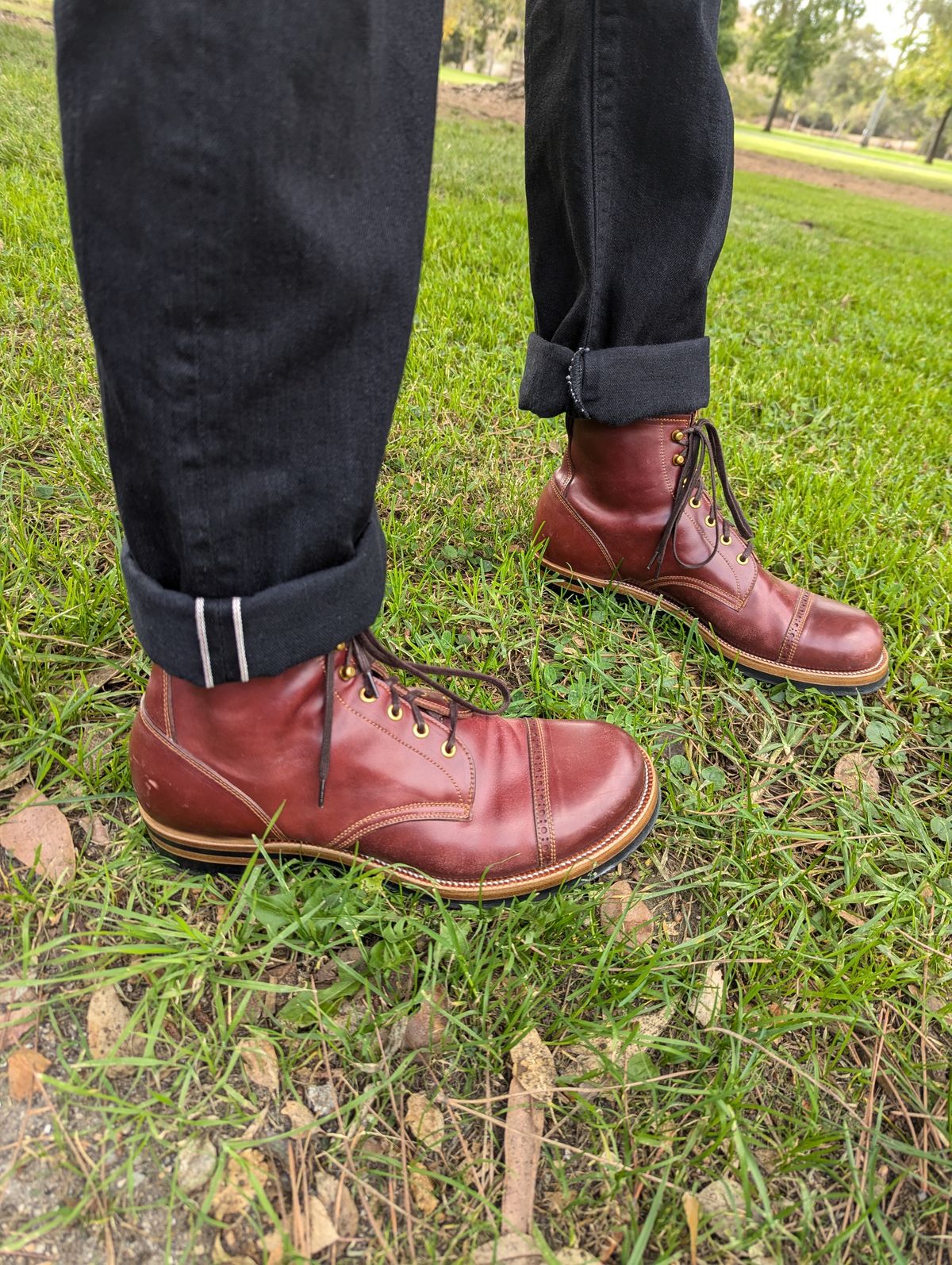 Photo by unofficiallegends on November 3, 2024 of the Iron Boots 5515 in Maryam Ruggine Shell Cordovan.